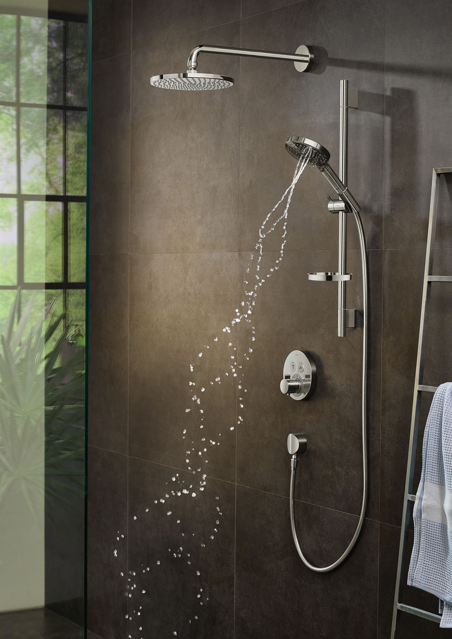 PRZYŁĄCZE KĄTOWE NATYNKOWA FIXFIT SREBRNY OD HANSGROHE 26453000