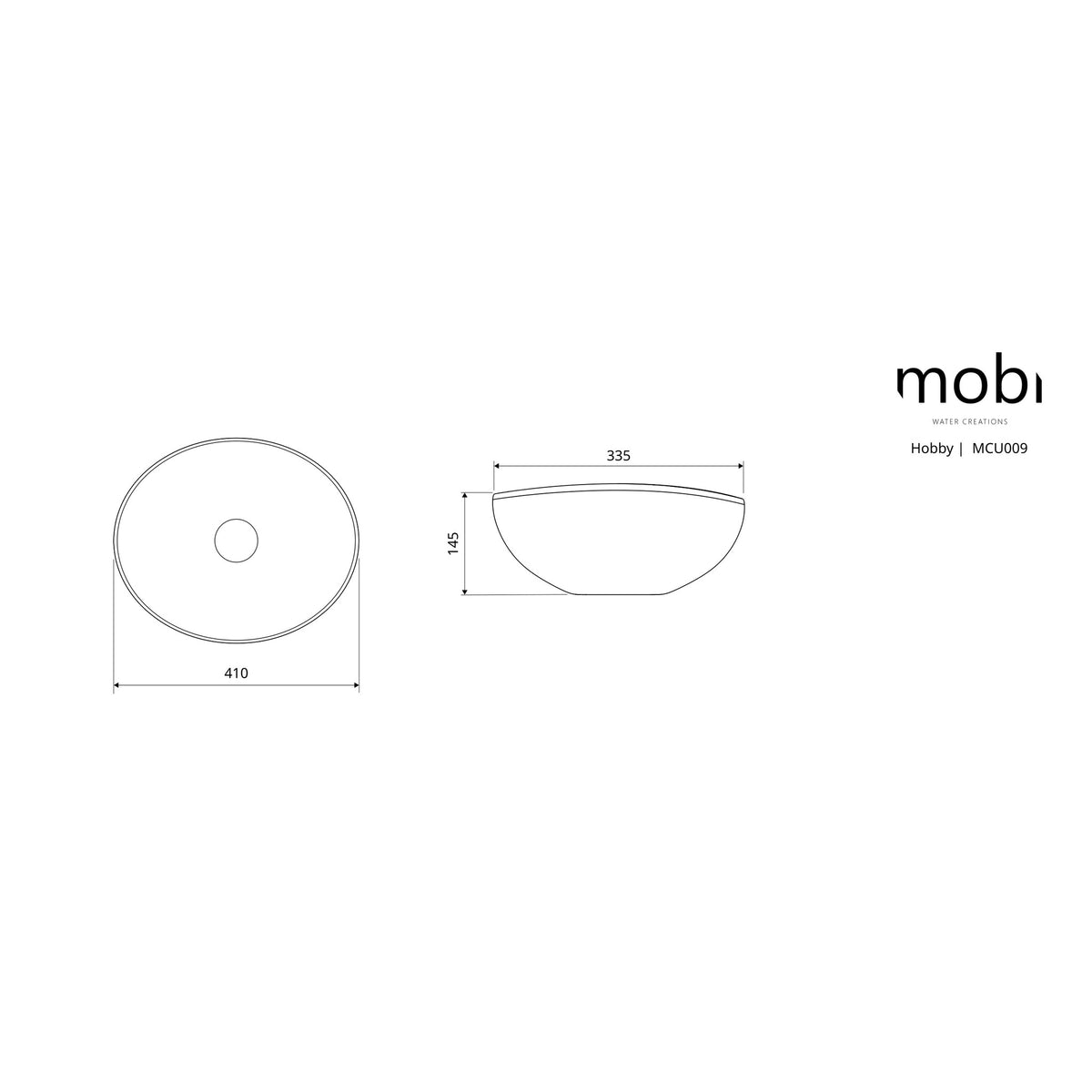 UMYWALKA NABLATOWA HOBBY WHITE OD MOBI MCU009