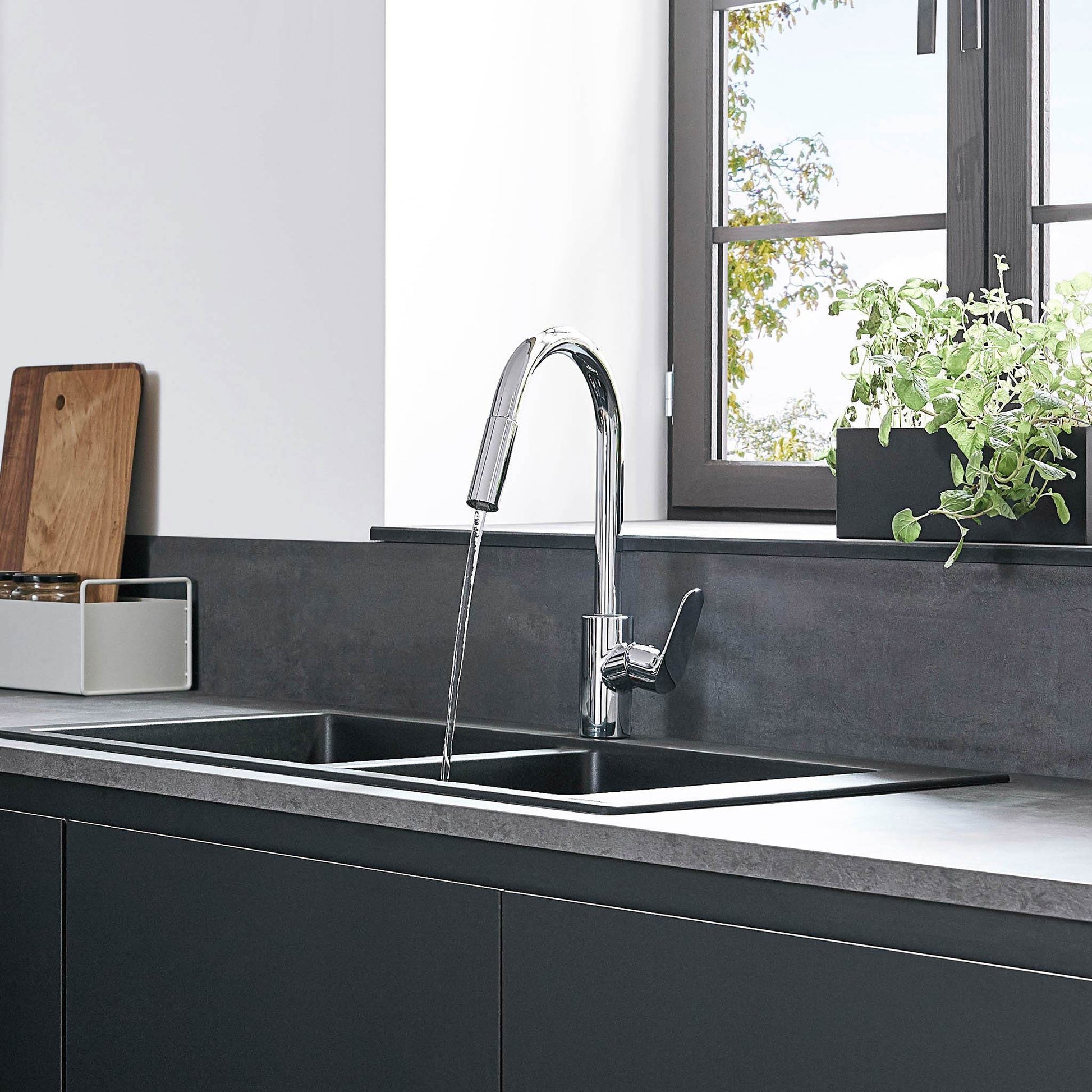 BATERIA KUCHENNA NATYNKOWA FOCUS M41 SREBRNY OD HANSGROHE 31815000