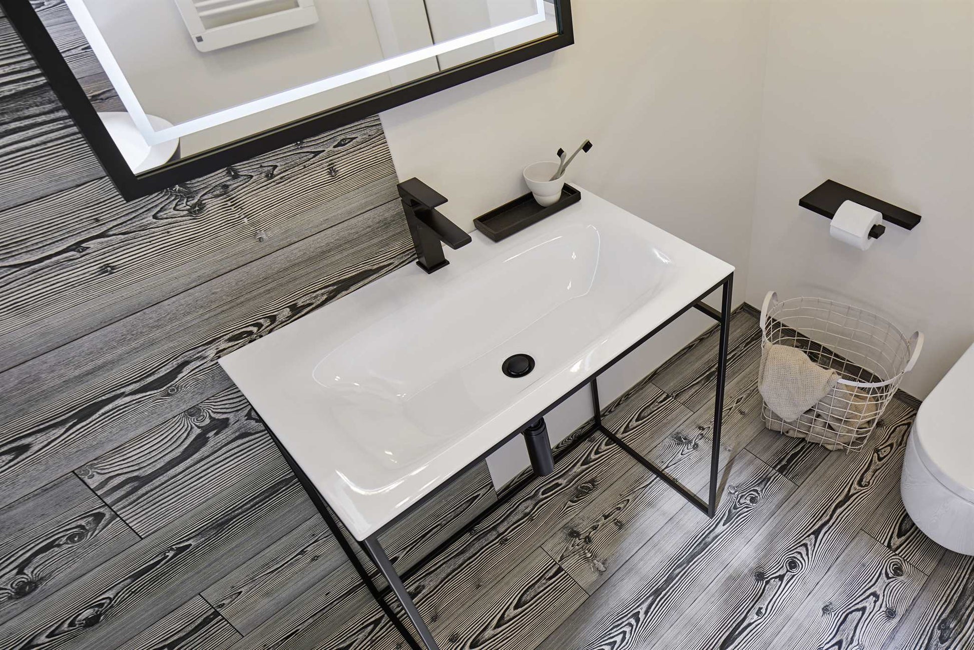 BATERIA UMYWALKOWA METROPOL CZARNY OD HANSGROHE 32507670