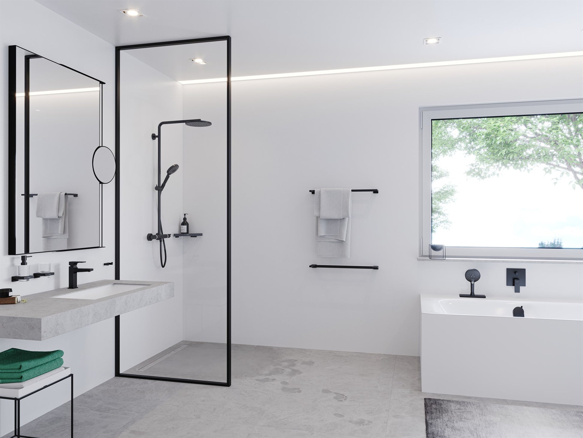 BATERIA UMYWALKOWA METROPOL CZARNY OD HANSGROHE 32507670