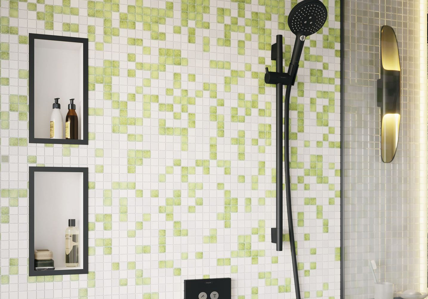 BATERIA NATYNKOWA FIXFIT CZARNY OD HANSGROHE 26455670