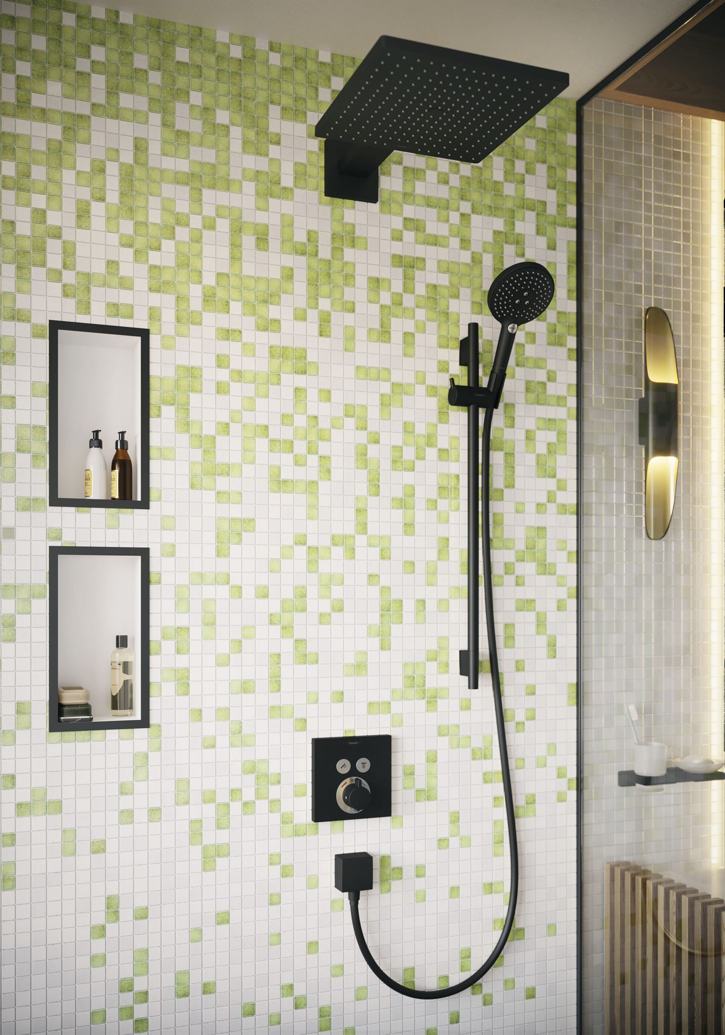BATERIA NATYNKOWA FIXFIT CZARNY OD HANSGROHE 26455670
