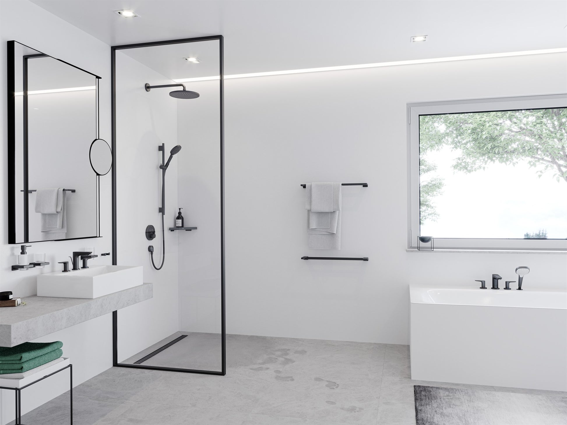 RAMIĘ DESZCZOWNICY NATYNKOWA HANSGROHE OTHERS CZARNY OD HANSGROHE 27413670