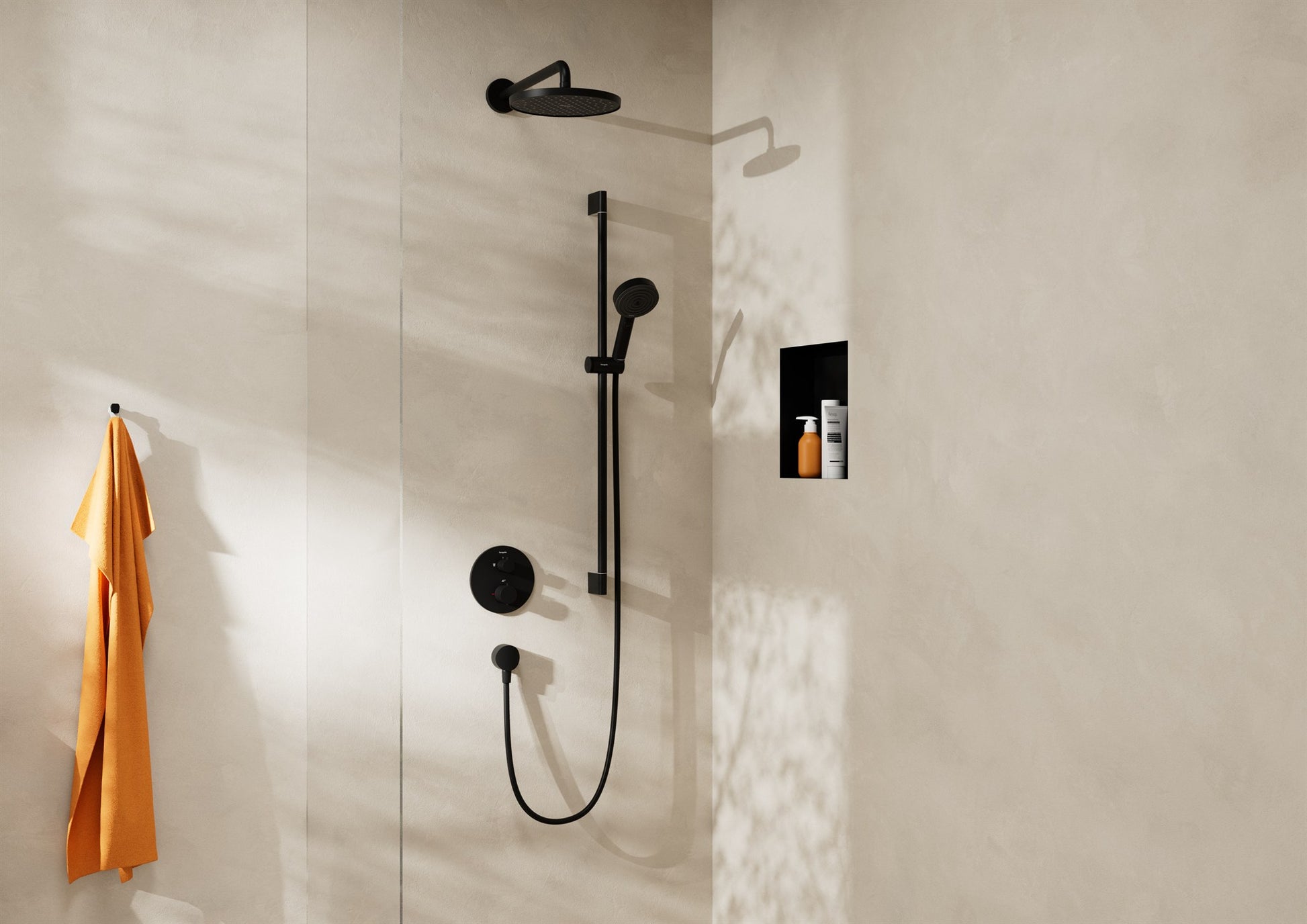 RAMIĘ DESZCZOWNICY NATYNKOWA HANSGROHE OTHERS CZARNY OD HANSGROHE 27413670