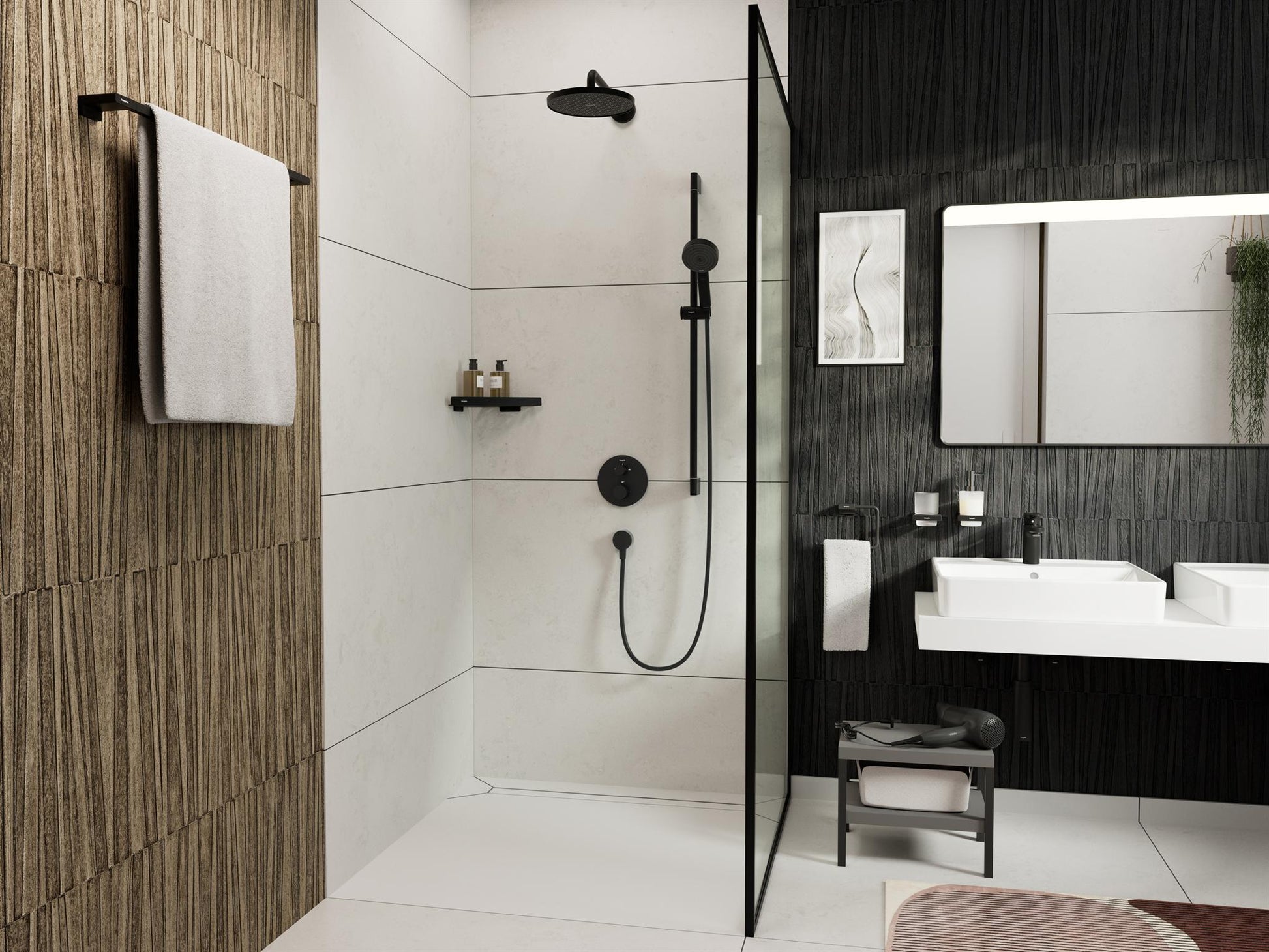RAMIĘ DESZCZOWNICY NATYNKOWA HANSGROHE OTHERS CZARNY OD HANSGROHE 27413670