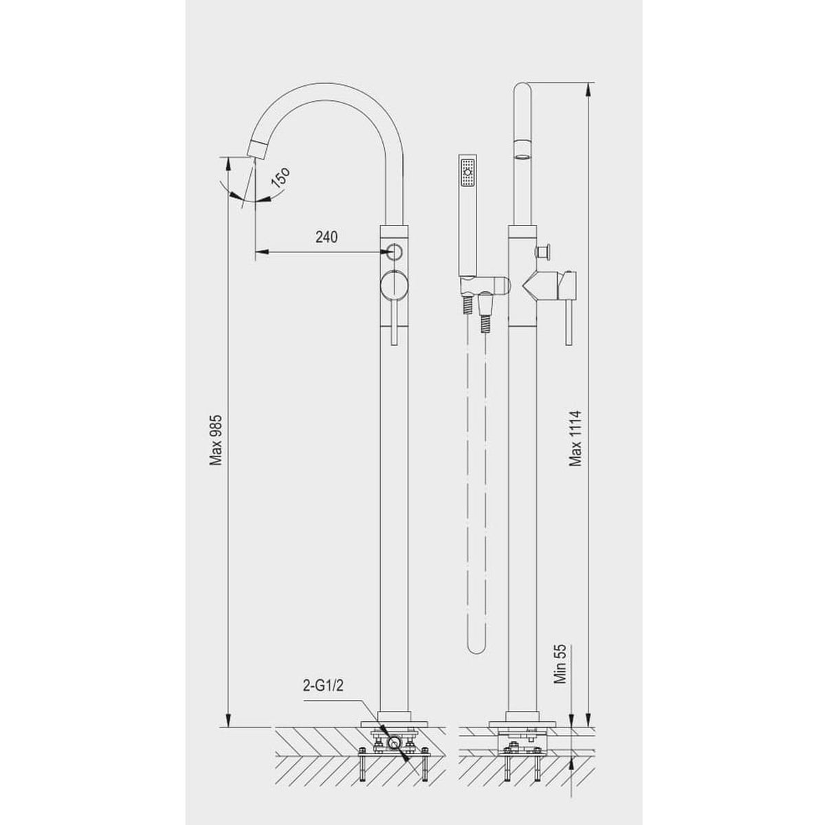BATERIA WANNOWA WOLNOSTOJĄCA LIVA OD MOBI 372534GO