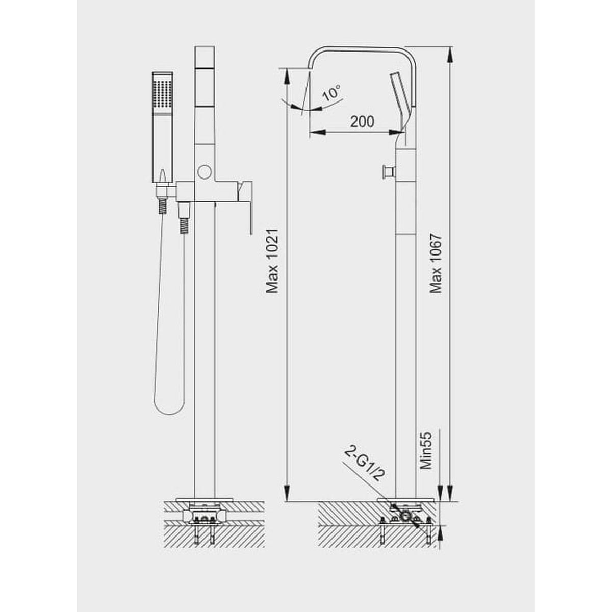 BATERIA WANNOWA WOLNOSTOJĄCA RUNA OD MOBI 752180BL
