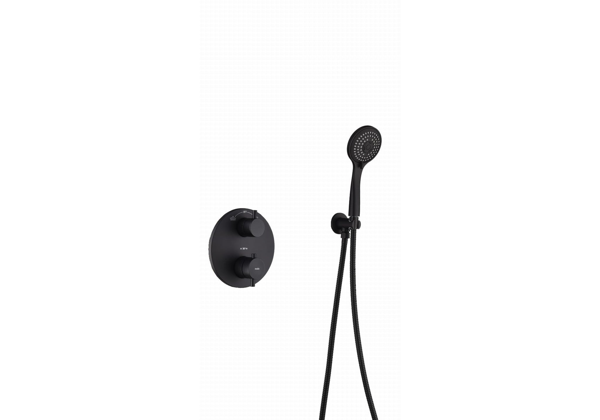 ZESTAW NATRYSKOWY TERMOSTATYCZNY PODTYNKOWY LIVA BLACK OD MOBI 10020202701BL