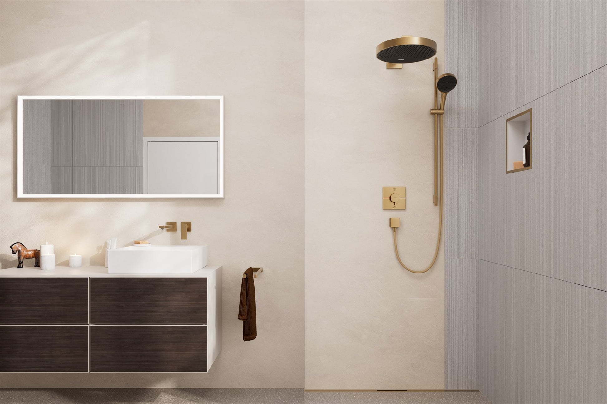 PRZYŁĄCZE KĄTOWE NATYNKOWA FIXFIT BRĄZOWY OD HANSGROHE 26455140