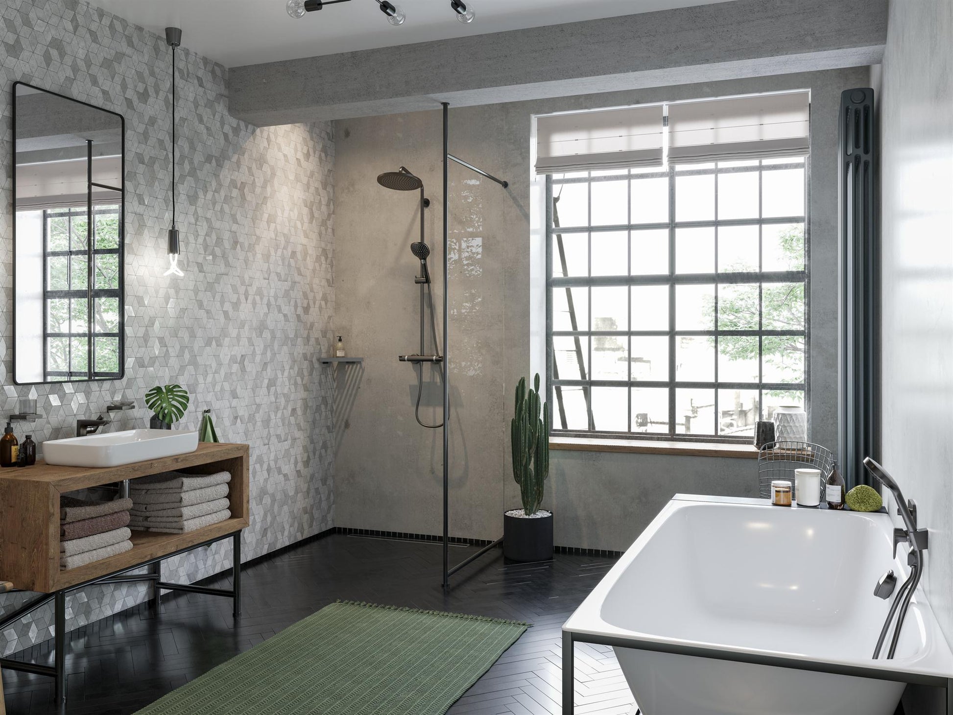 BATERIA WANNOWA TALIS E CZARNY OD HANSGROHE 71745340