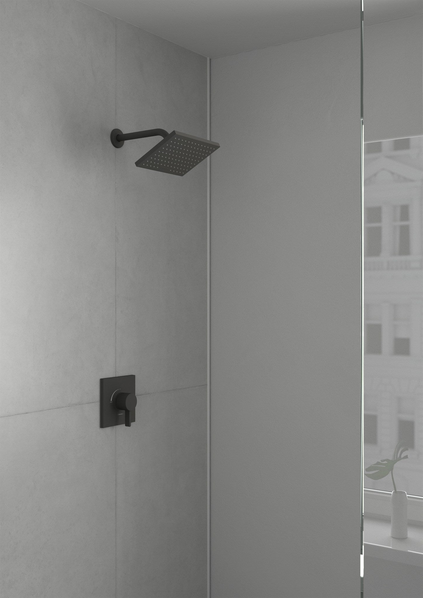 DESZCZOWNICA  VERNIS SHAPE CZARNY OD HANSGROHE 26281670