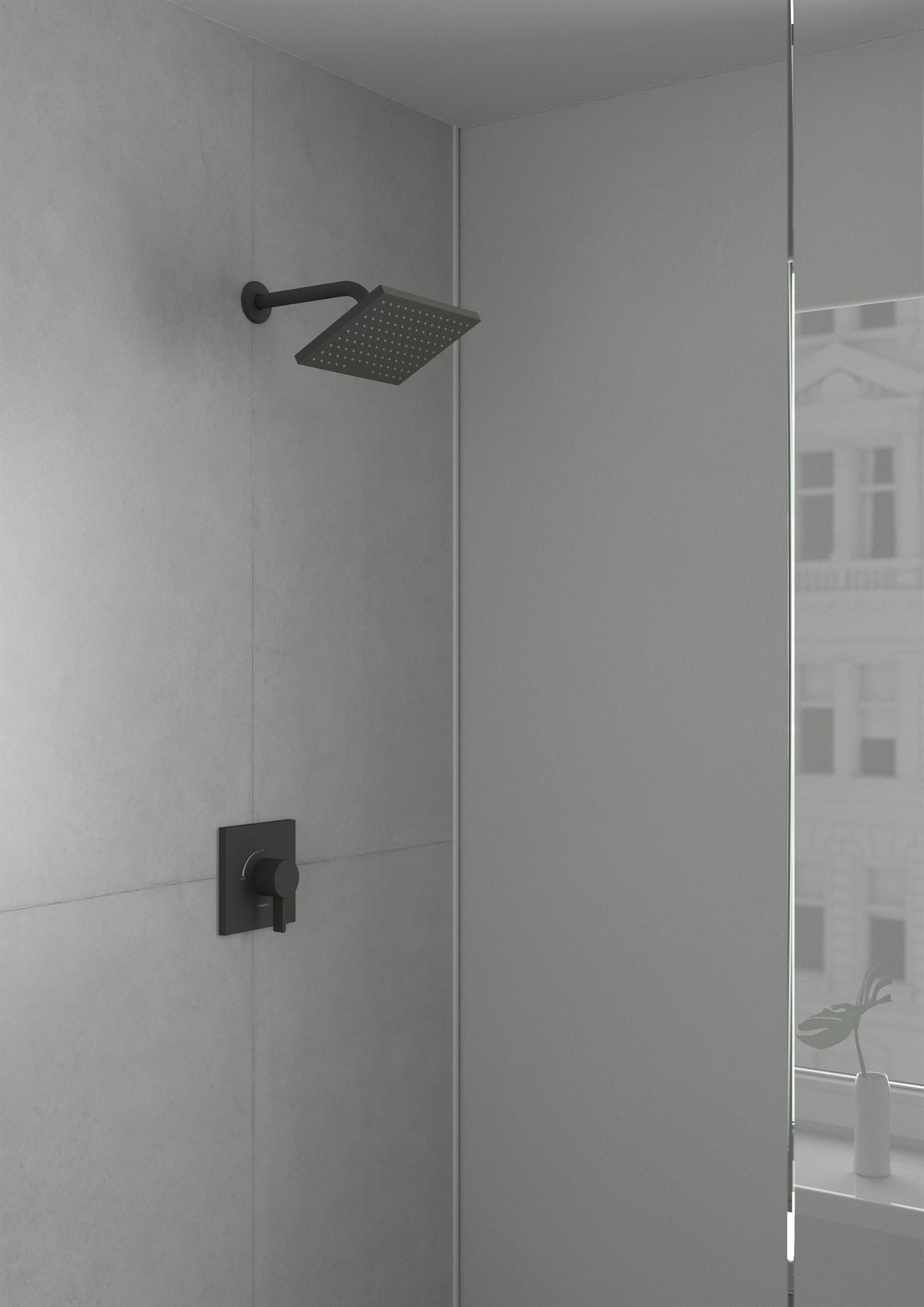 DESZCZOWNICA  VERNIS SHAPE CZARNY OD HANSGROHE 26281670