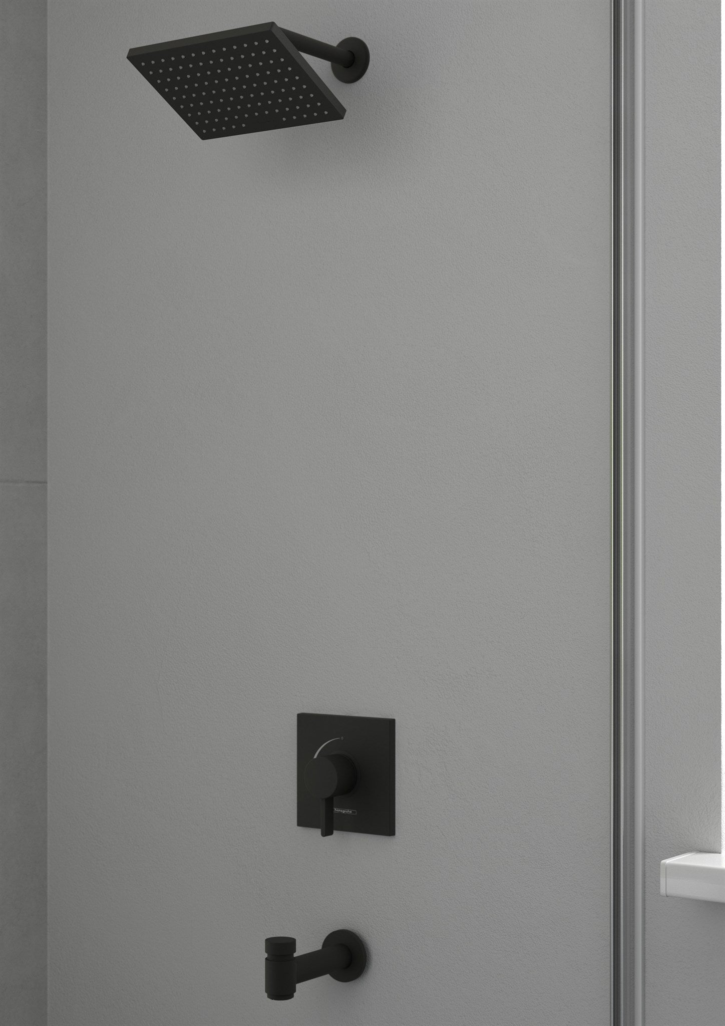 DESZCZOWNICA  VERNIS SHAPE CZARNY OD HANSGROHE 26281670