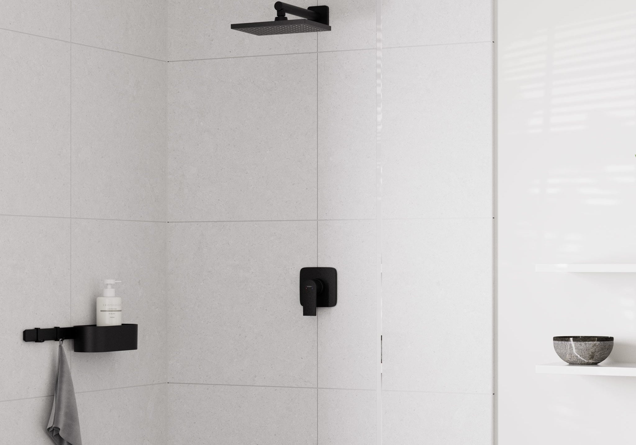 DESZCZOWNICA  VERNIS SHAPE CZARNY OD HANSGROHE 26281670