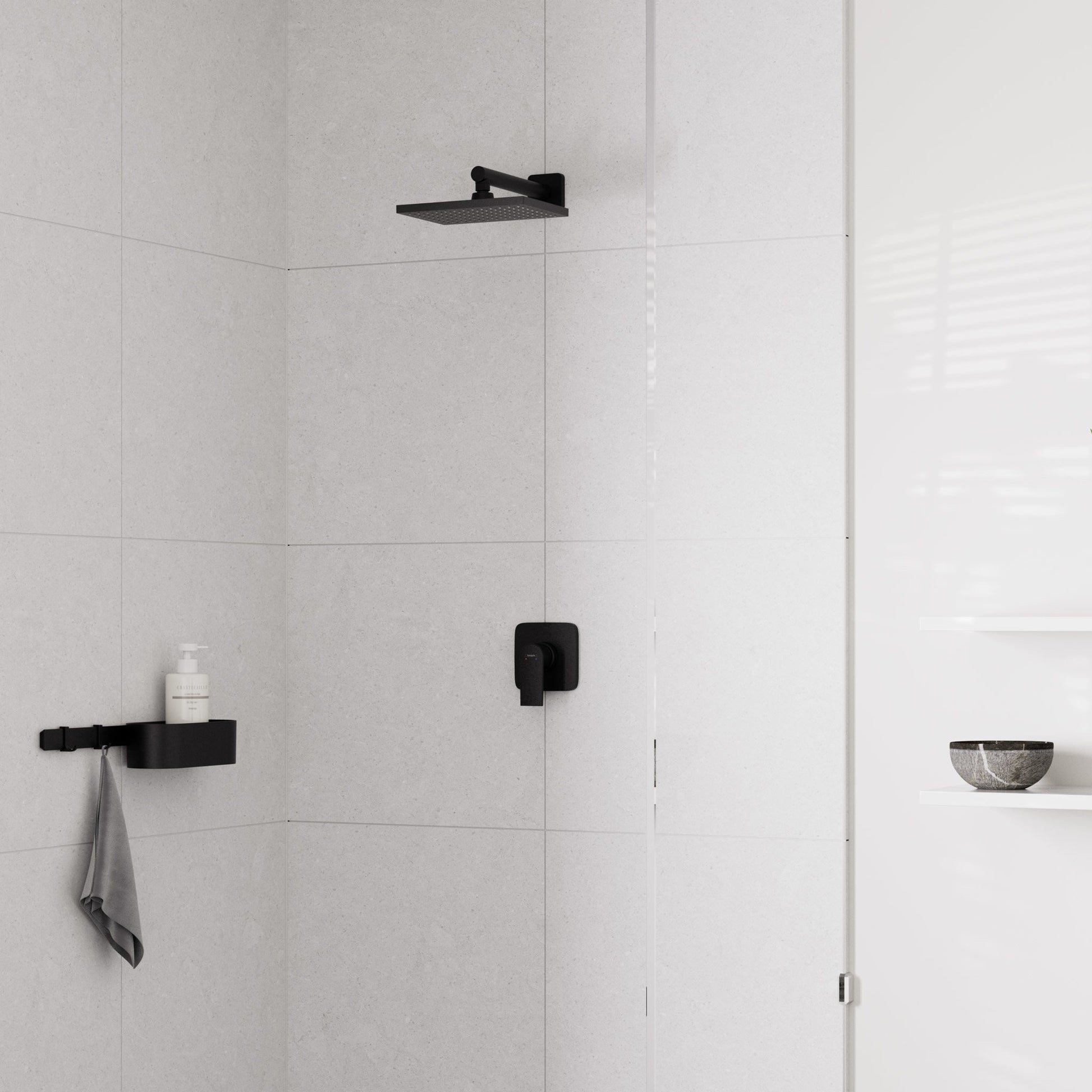 DESZCZOWNICA  VERNIS SHAPE CZARNY OD HANSGROHE 26281670