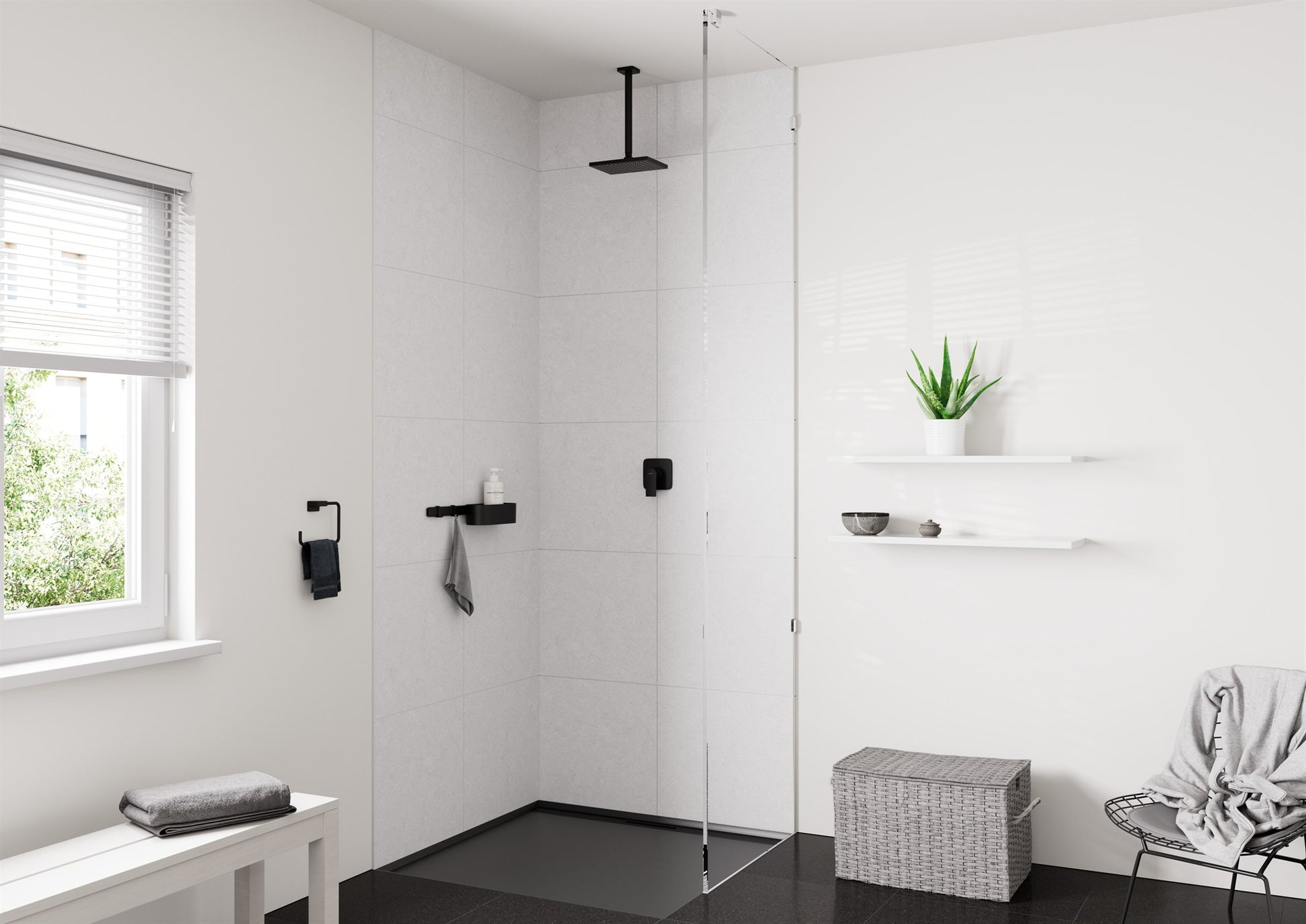 DESZCZOWNICA  VERNIS SHAPE CZARNY OD HANSGROHE 26281670