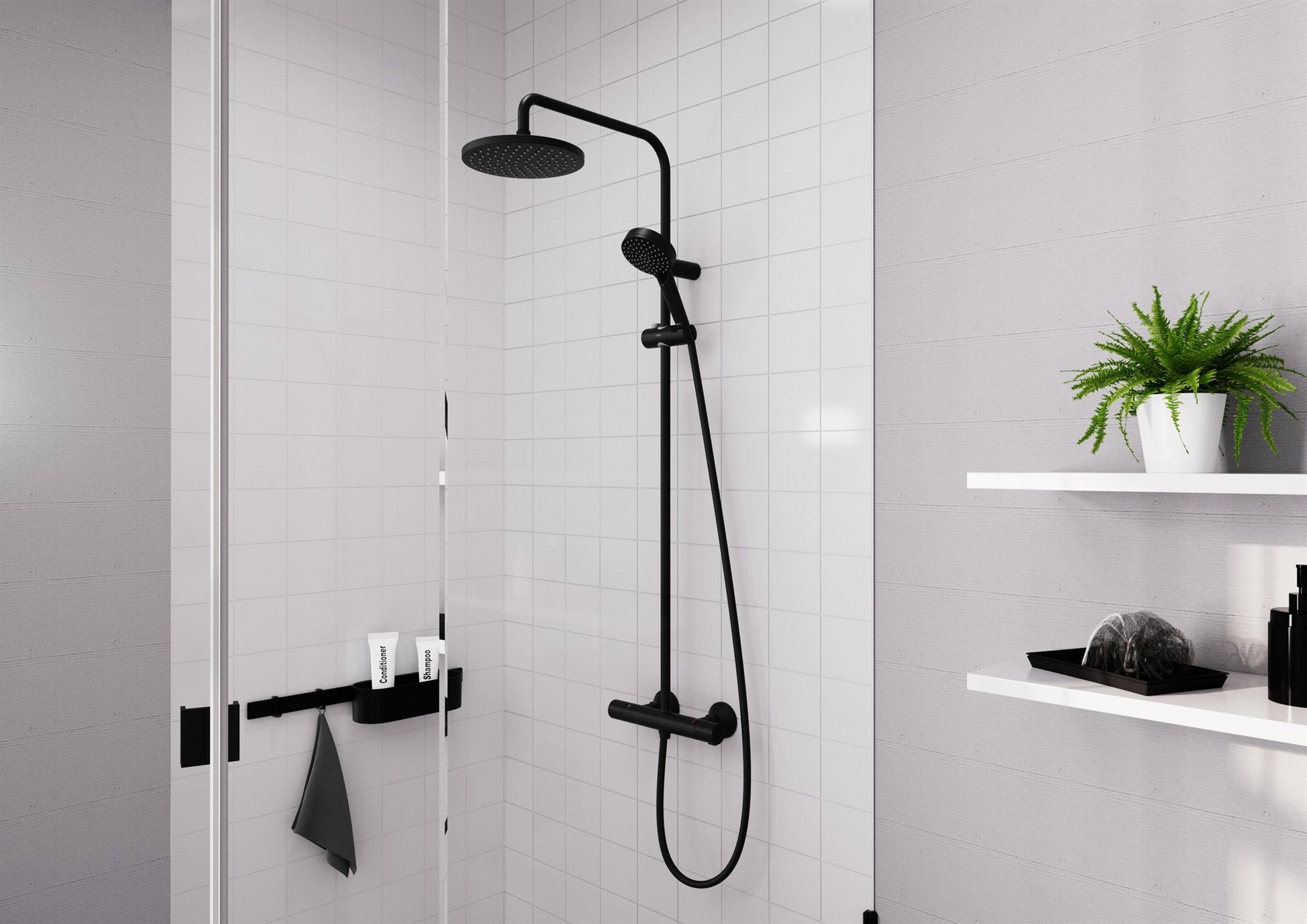BATERIA WANNOWO-PRYSZNICOWA  VERNIS BLEND CZARNY OD HANSGROHE 26276670