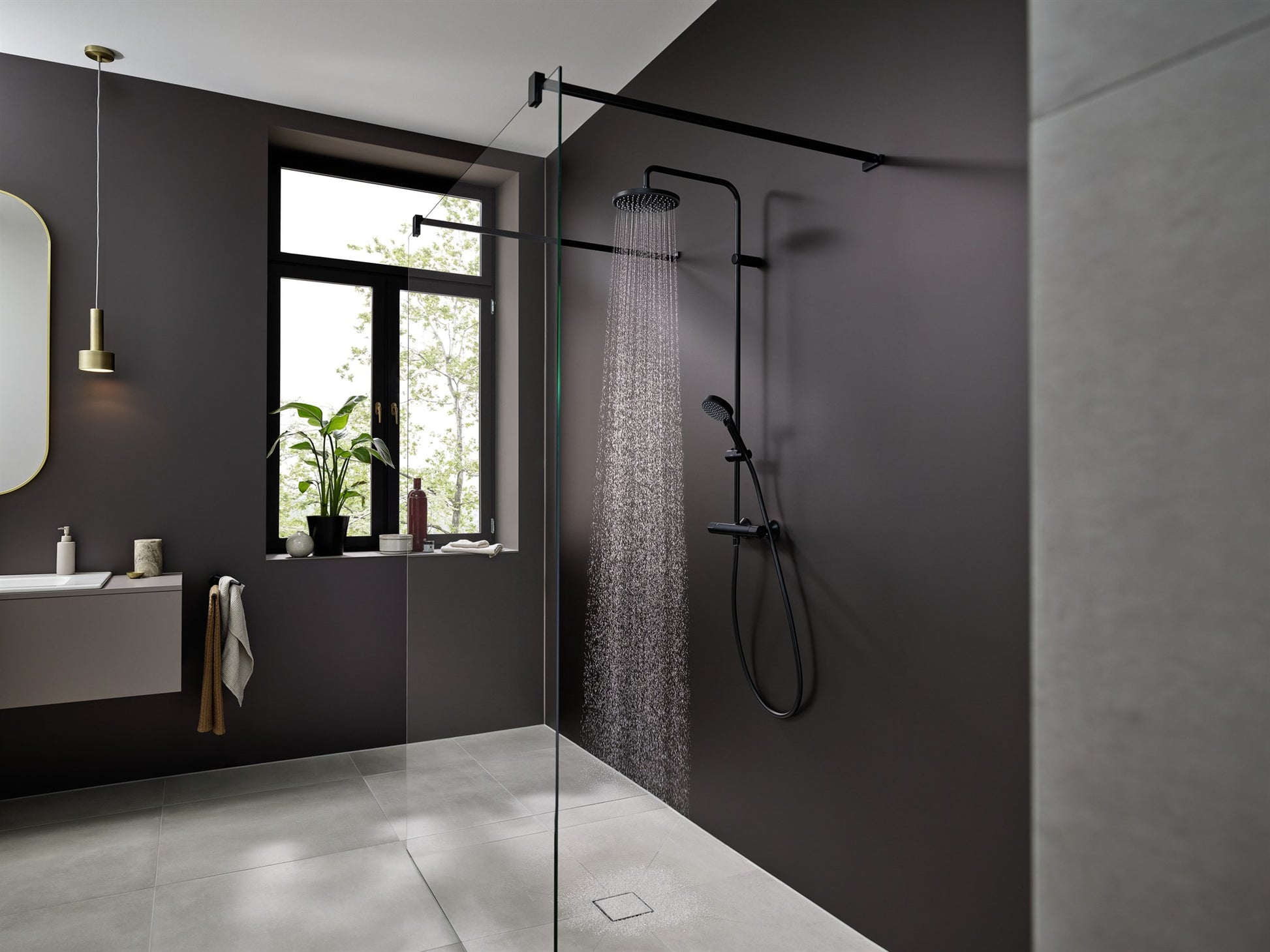 BATERIA WANNOWO-PRYSZNICOWA  VERNIS BLEND CZARNY OD HANSGROHE 26276670