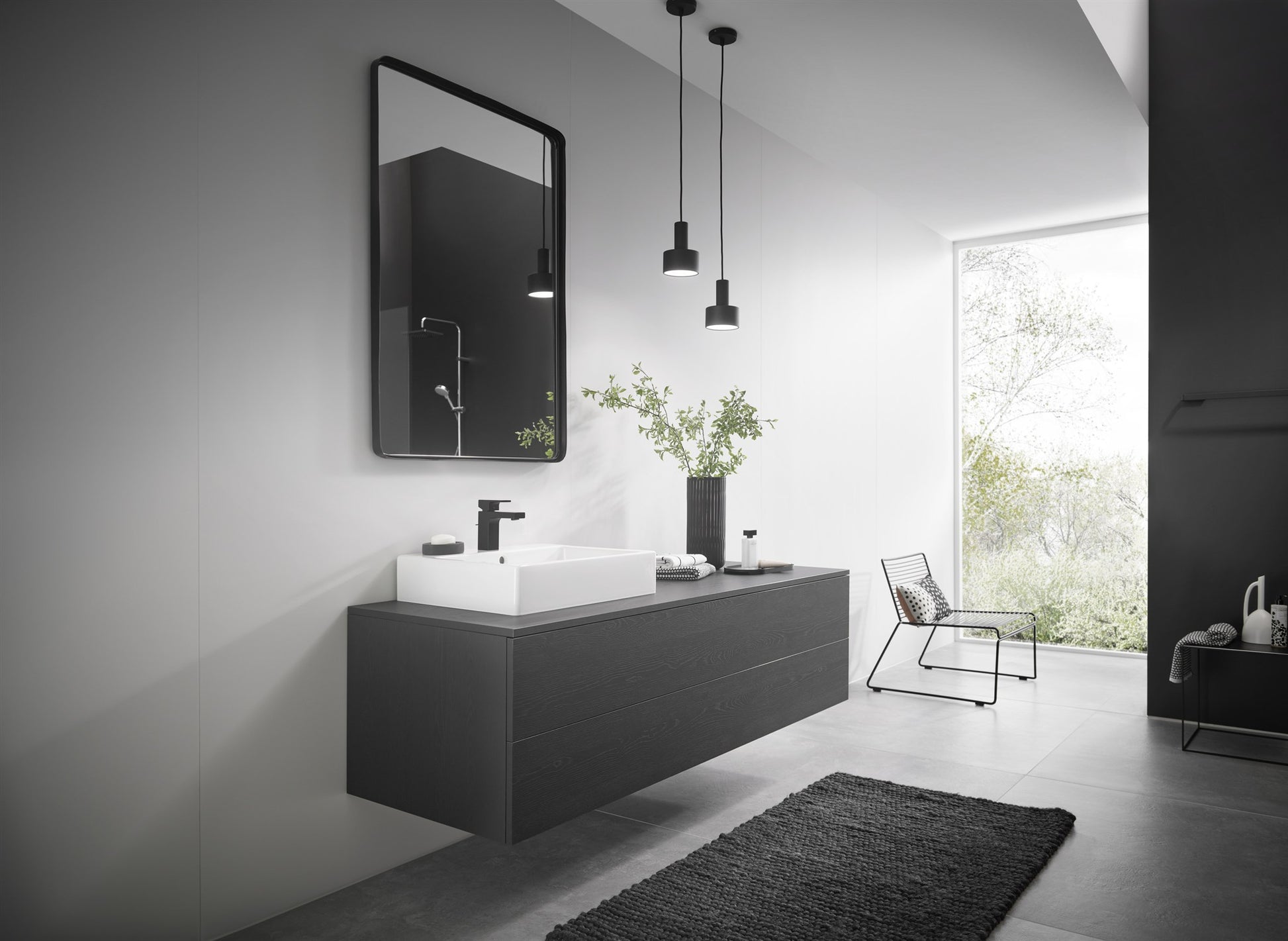 BATERIA UMYWALKOWA VERNIS SHAPE CZARNY OD HANSGROHE 71561670