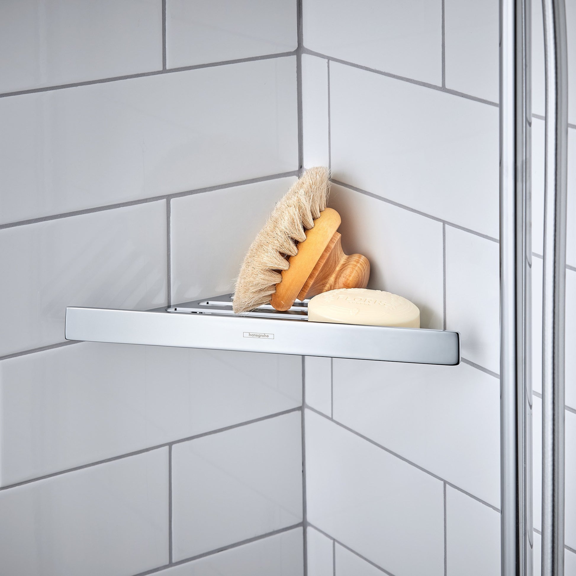 AKCESORIUM ŁAZIENKOWE  ADDSTORIS Q SREBRNY OD HANSGROHE 41741000