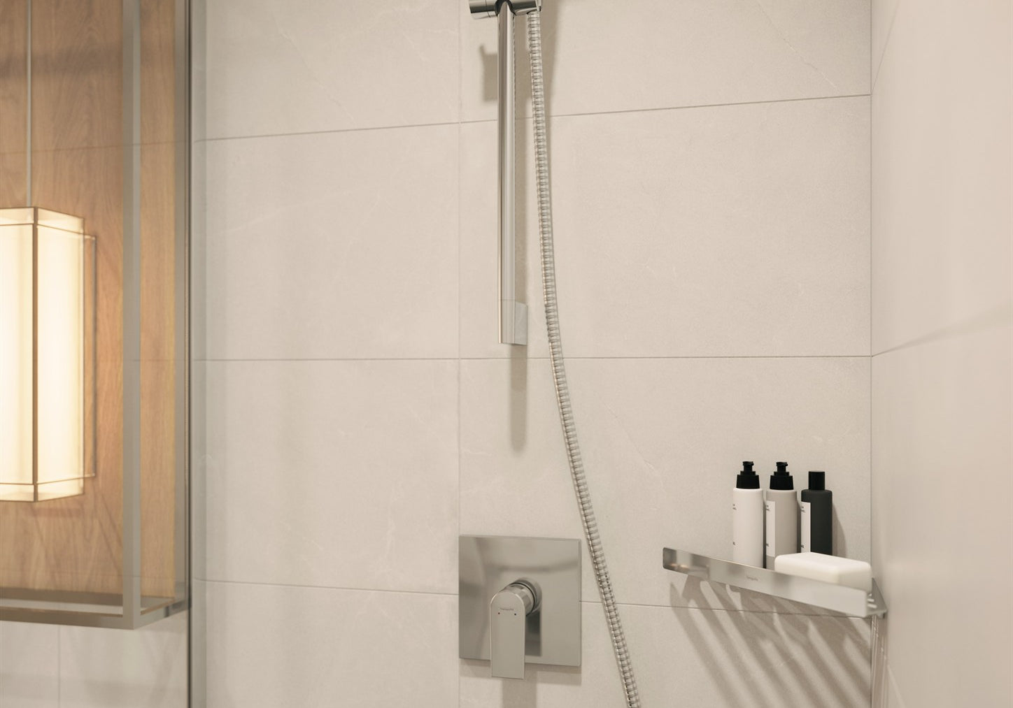 AKCESORIUM ŁAZIENKOWE  ADDSTORIS Q SREBRNY OD HANSGROHE 41741000