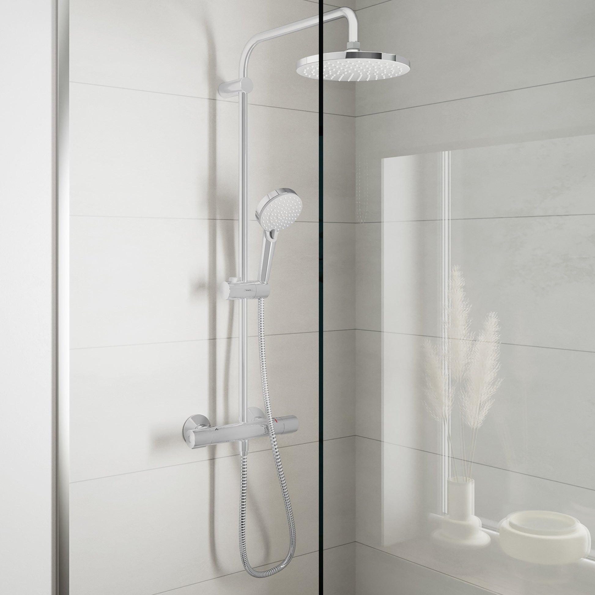 BATERIA WANNOWO-PRYSZNICOWA  VERNIS BLEND SREBRNY OD HANSGROHE 26276000