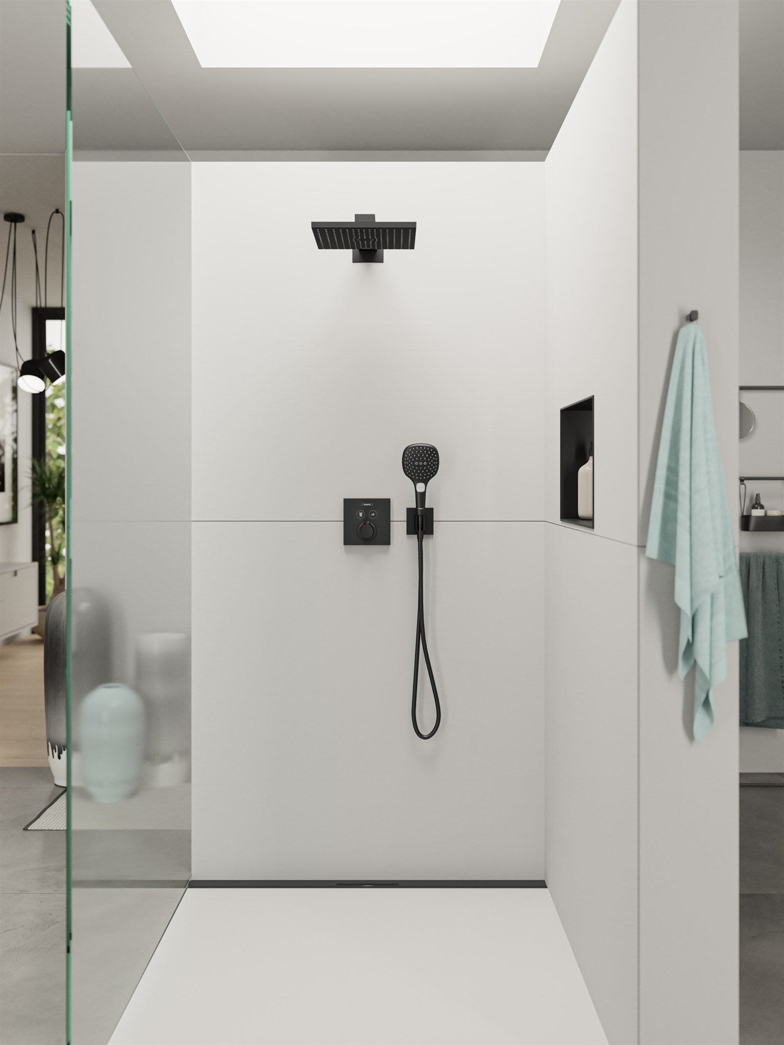 PRZYŁĄCZE KĄTOWE NATYNKOWA FIXFIT E CZARNY OD HANSGROHE 26889670