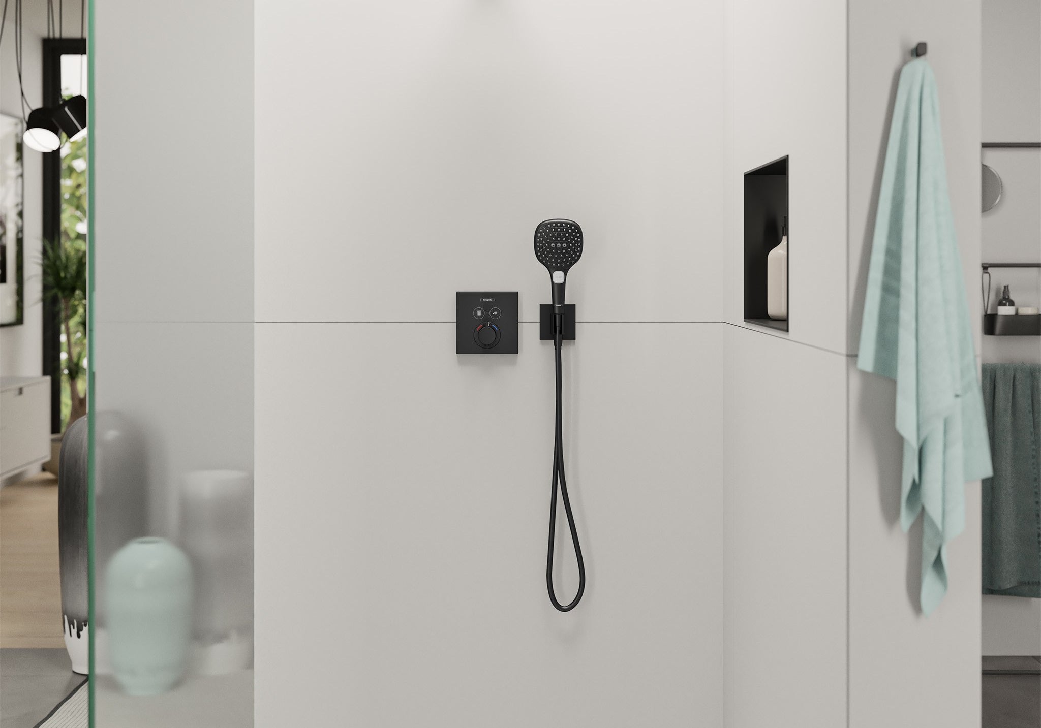 BATERIA NATYNKOWA FIXFIT E CZARNY OD HANSGROHE 26889670