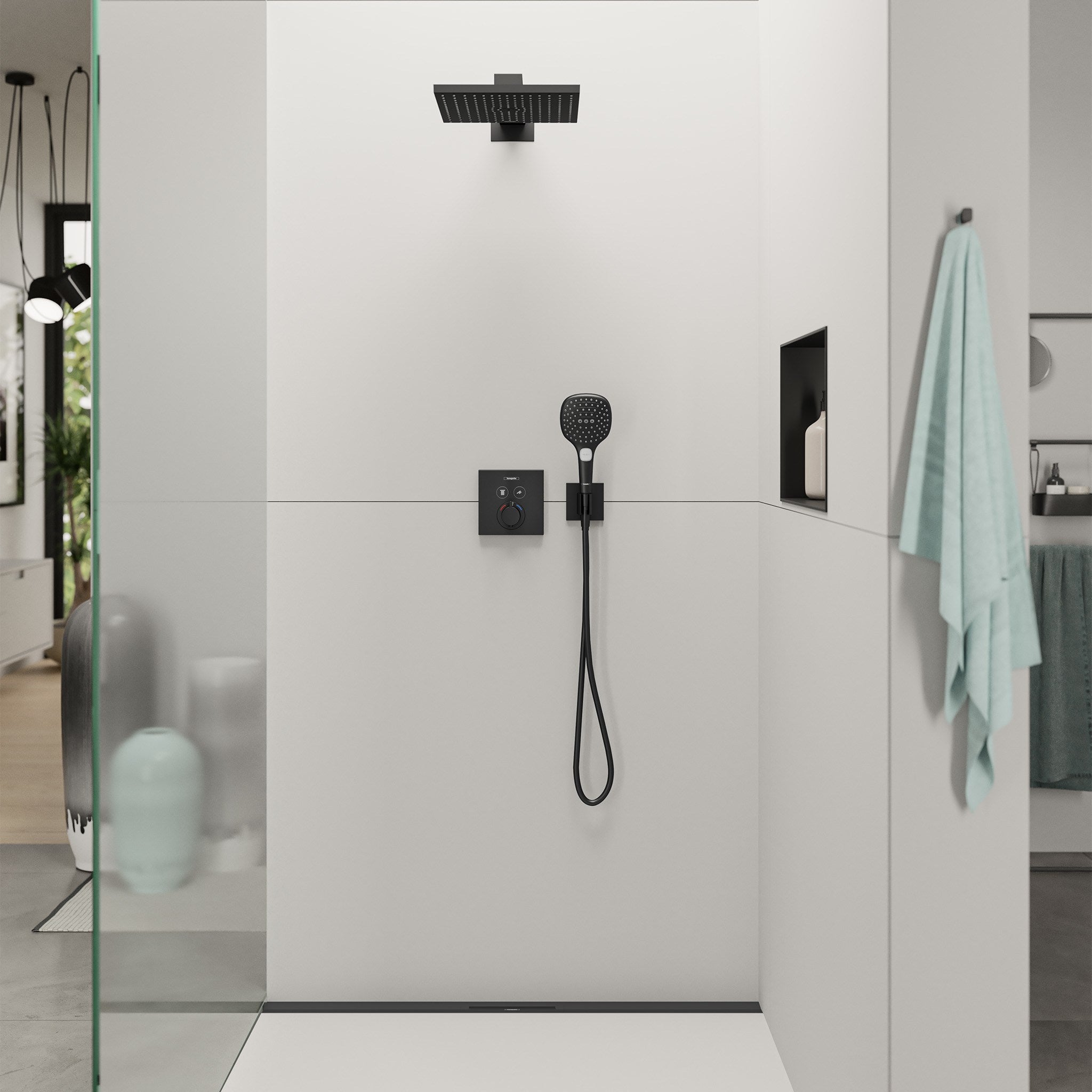 BATERIA NATYNKOWA FIXFIT E CZARNY OD HANSGROHE 26889670