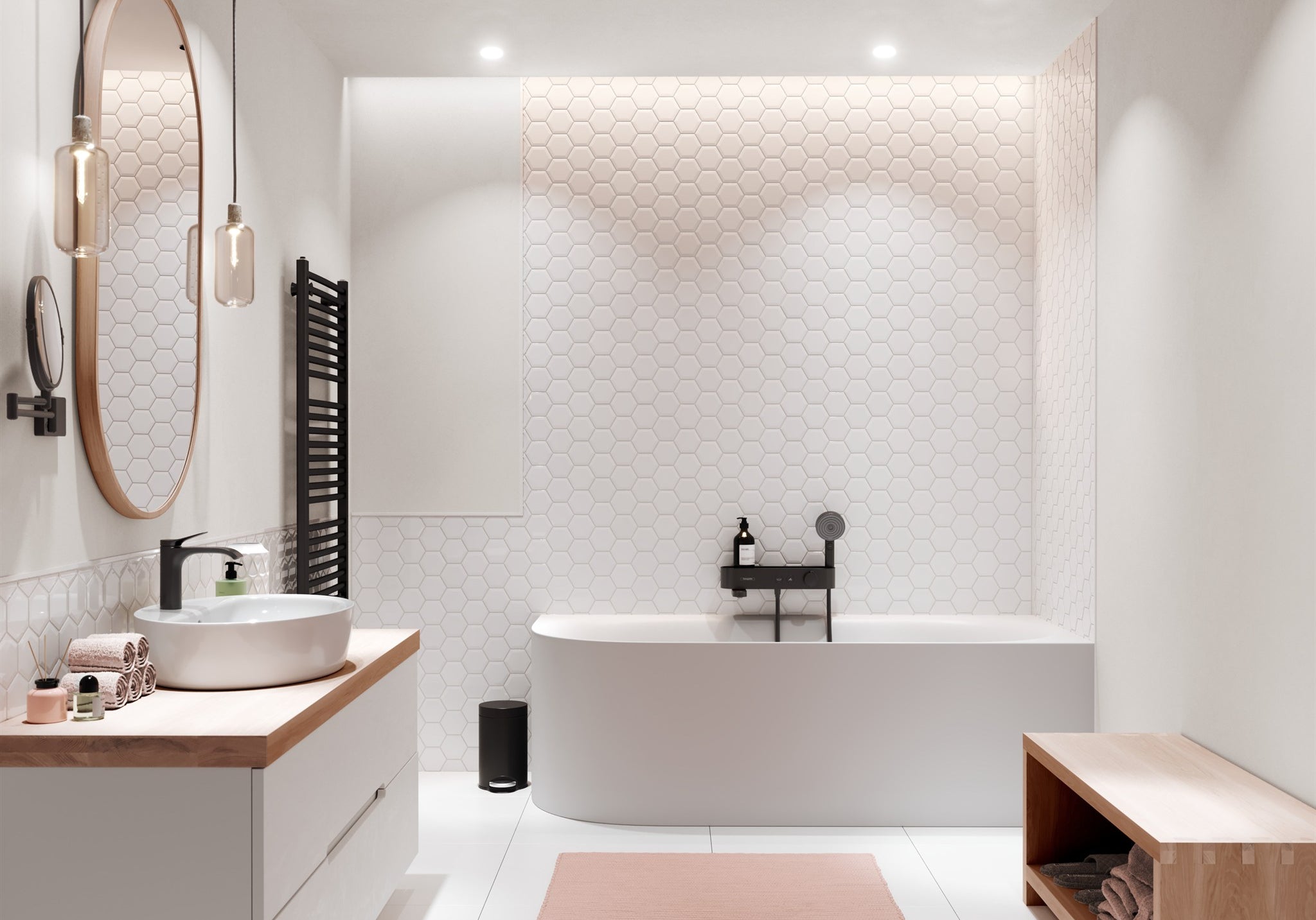 BATERIA WANNOWA  SHOWERTABLET SELECT CZARNY OD HANSGROHE 24340670