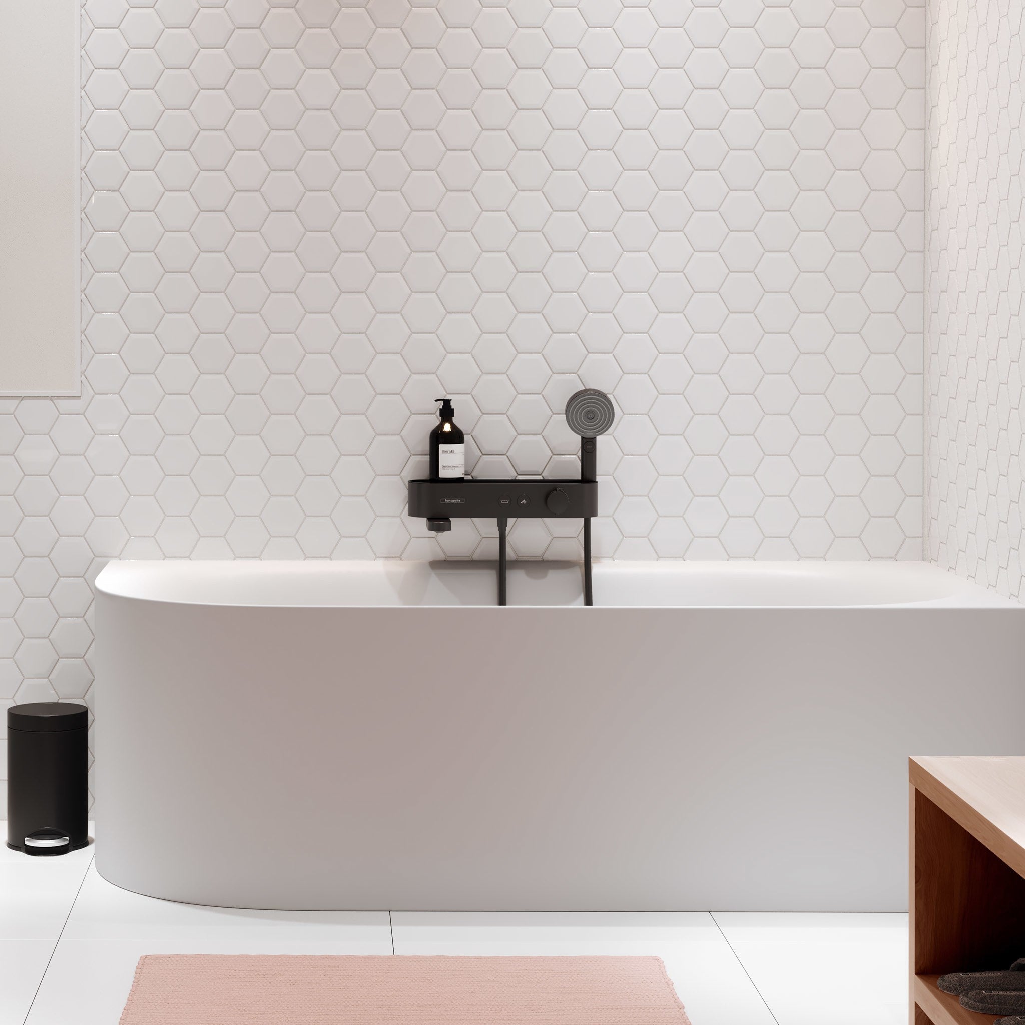 BATERIA WANNOWA SHOWERTABLET SELECT CZARNY OD HANSGROHE 24340670