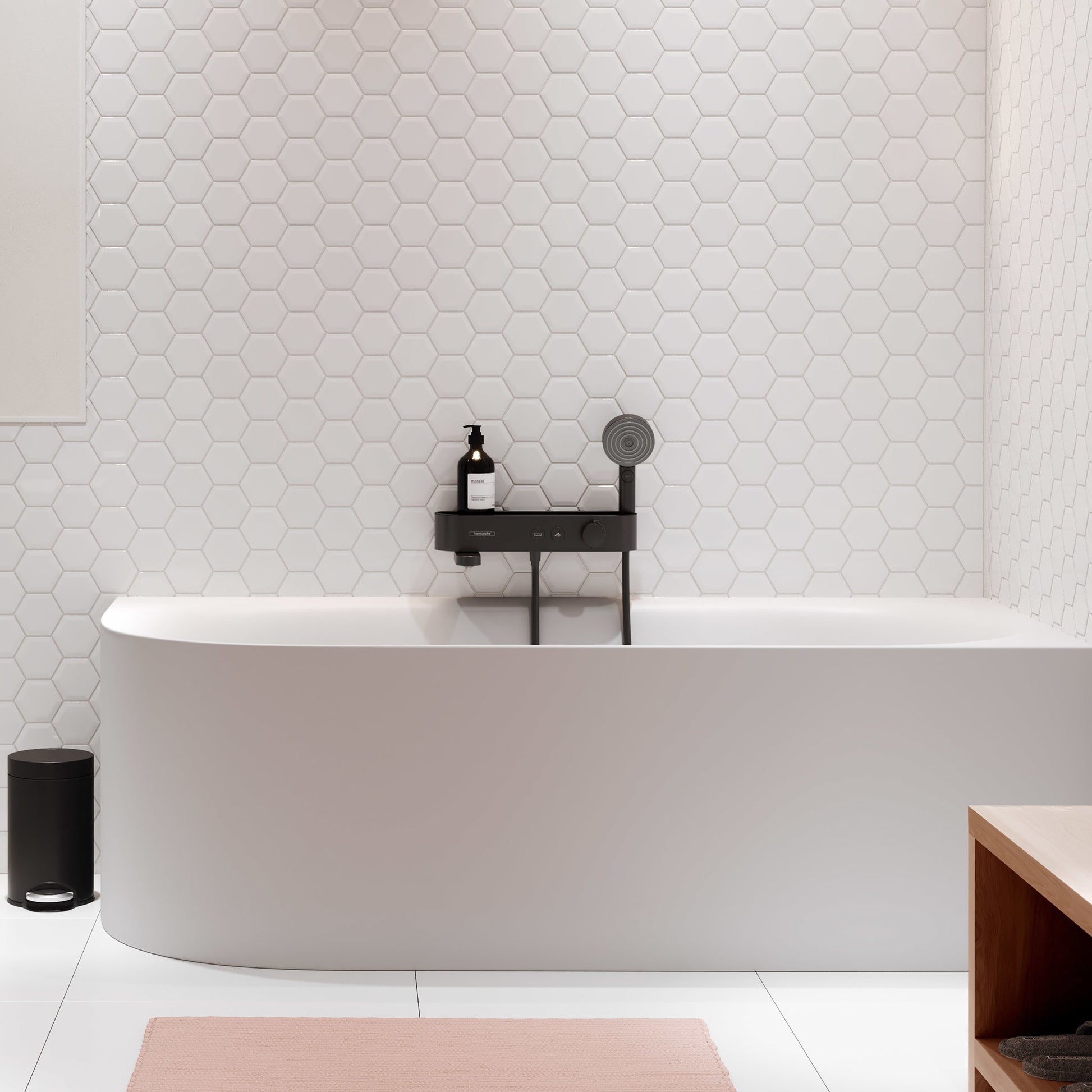 BATERIA WANNOWA SHOWERTABLET SELECT CZARNY OD HANSGROHE 24340670