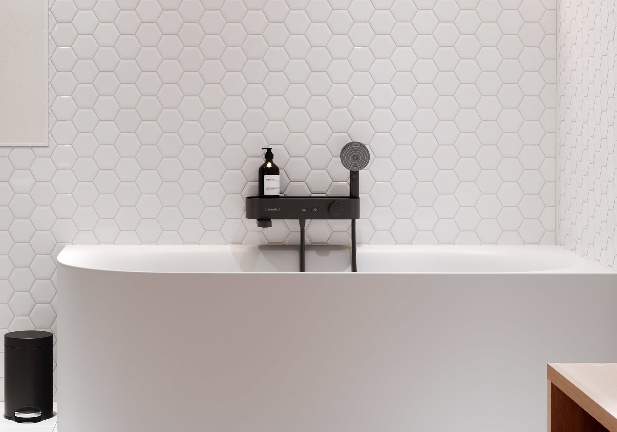 BATERIA WANNOWA  SHOWERTABLET SELECT CZARNY OD HANSGROHE 24340670