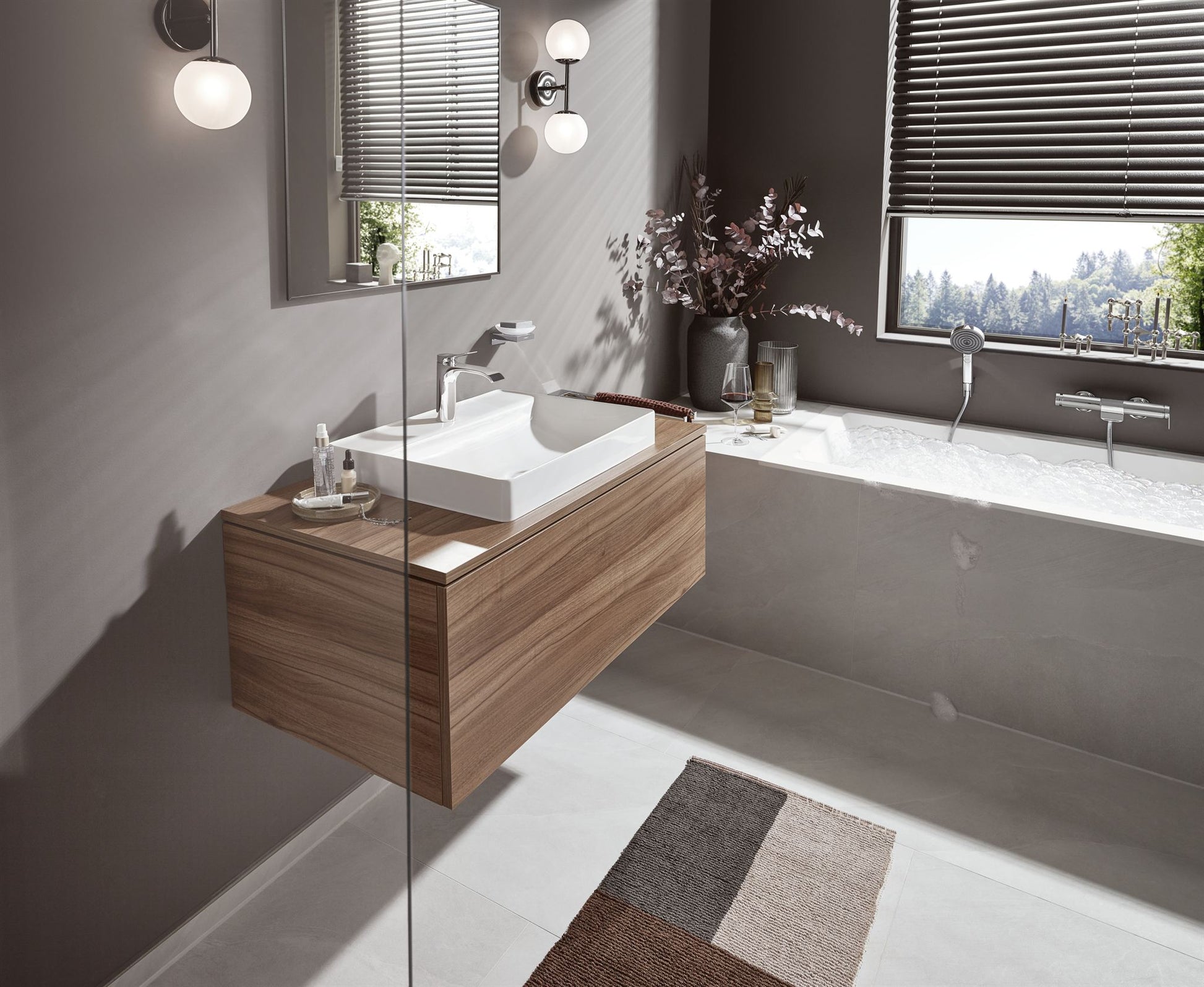 BATERIA WANNOWA VIVENIS SREBRNY OD HANSGROHE 75420000
