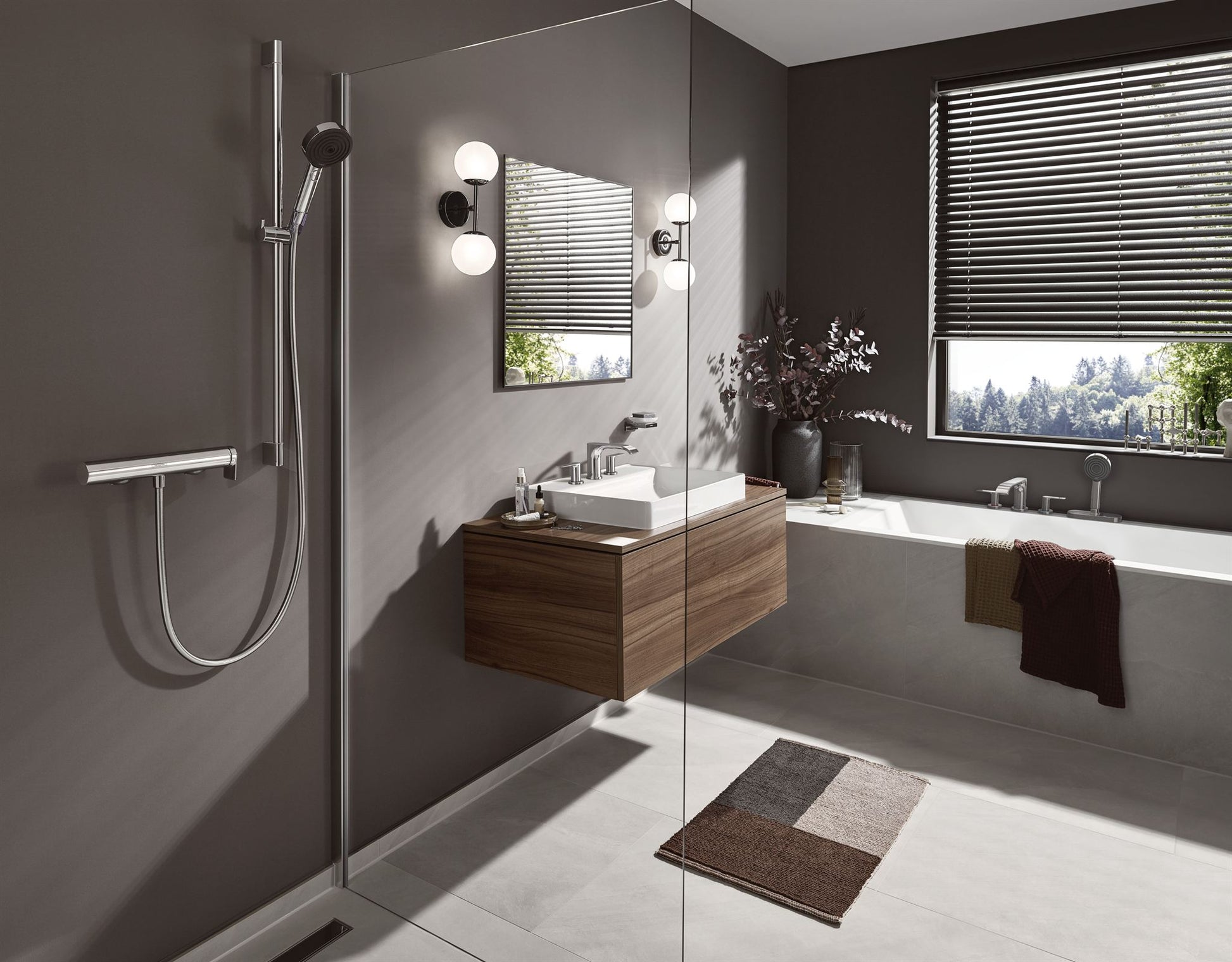 BATERIA WANNOWA VIVENIS SREBRNY OD HANSGROHE 75444000