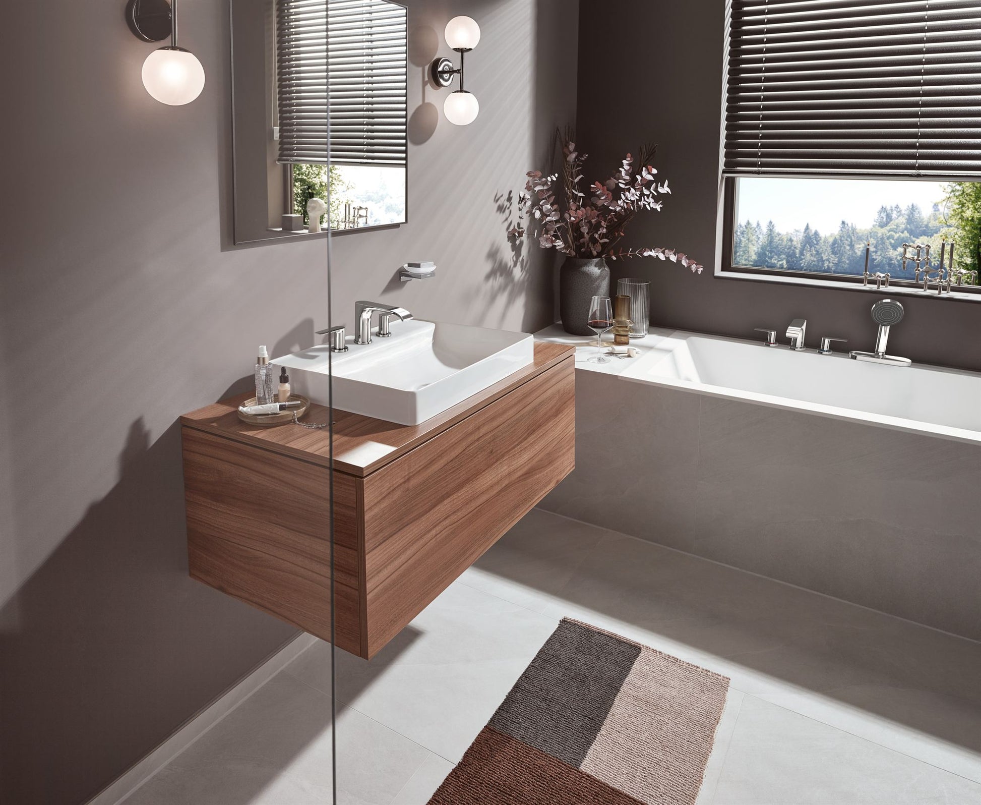 BATERIA WANNOWA VIVENIS SREBRNY OD HANSGROHE 75444000