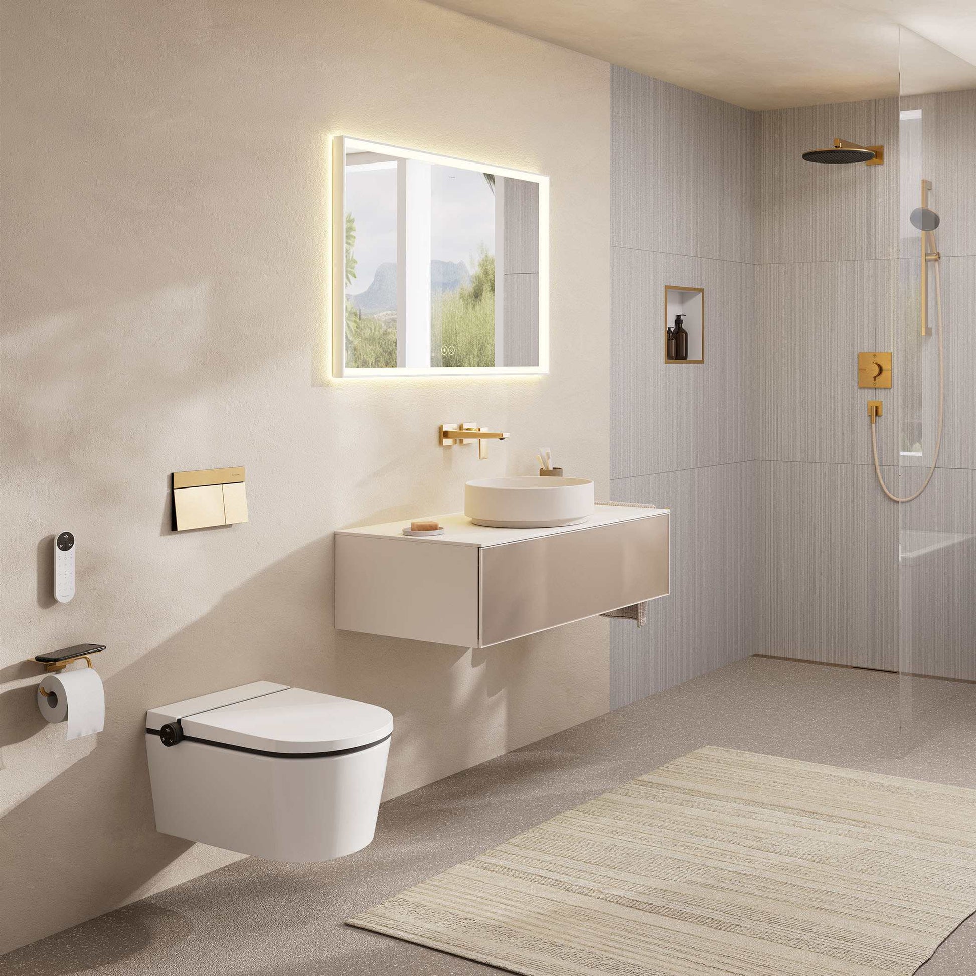 UCHWYT NA PAPIER  ADDSTORIS Q BRĄZOWY OD HANSGROHE 41772140