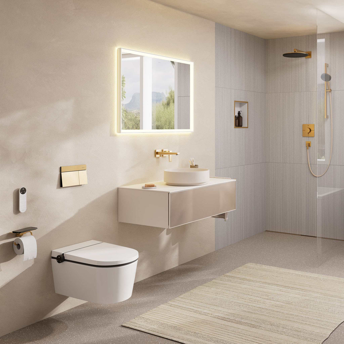 UCHWYT NA PAPIER  ADDSTORIS Q BRĄZOWY OD HANSGROHE 41772140