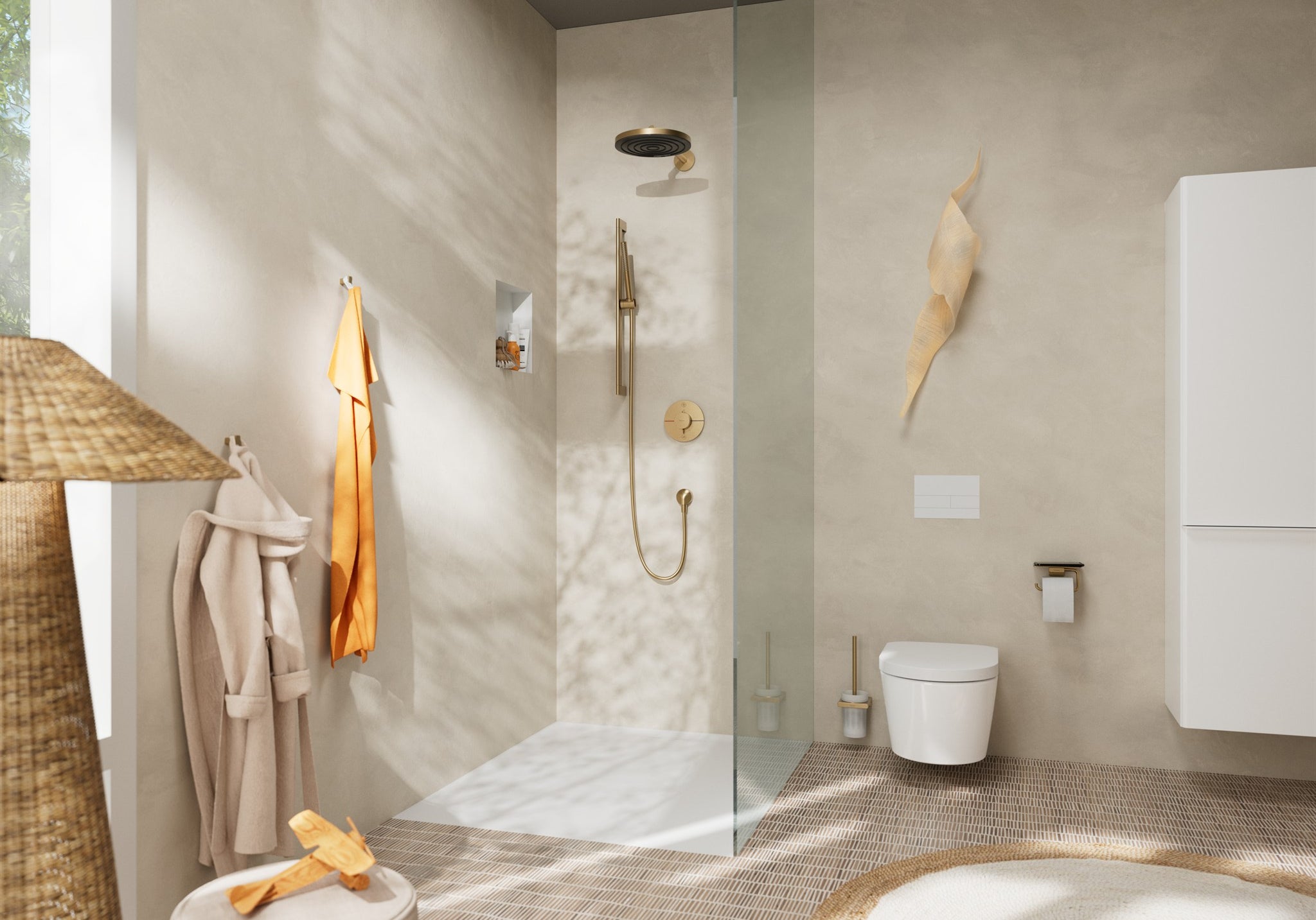 RAMIĘ DESZCZOWNICY NATYNKOWA HANSGROHE OTHERS BRĄZOWY OD HANSGROHE 24357140