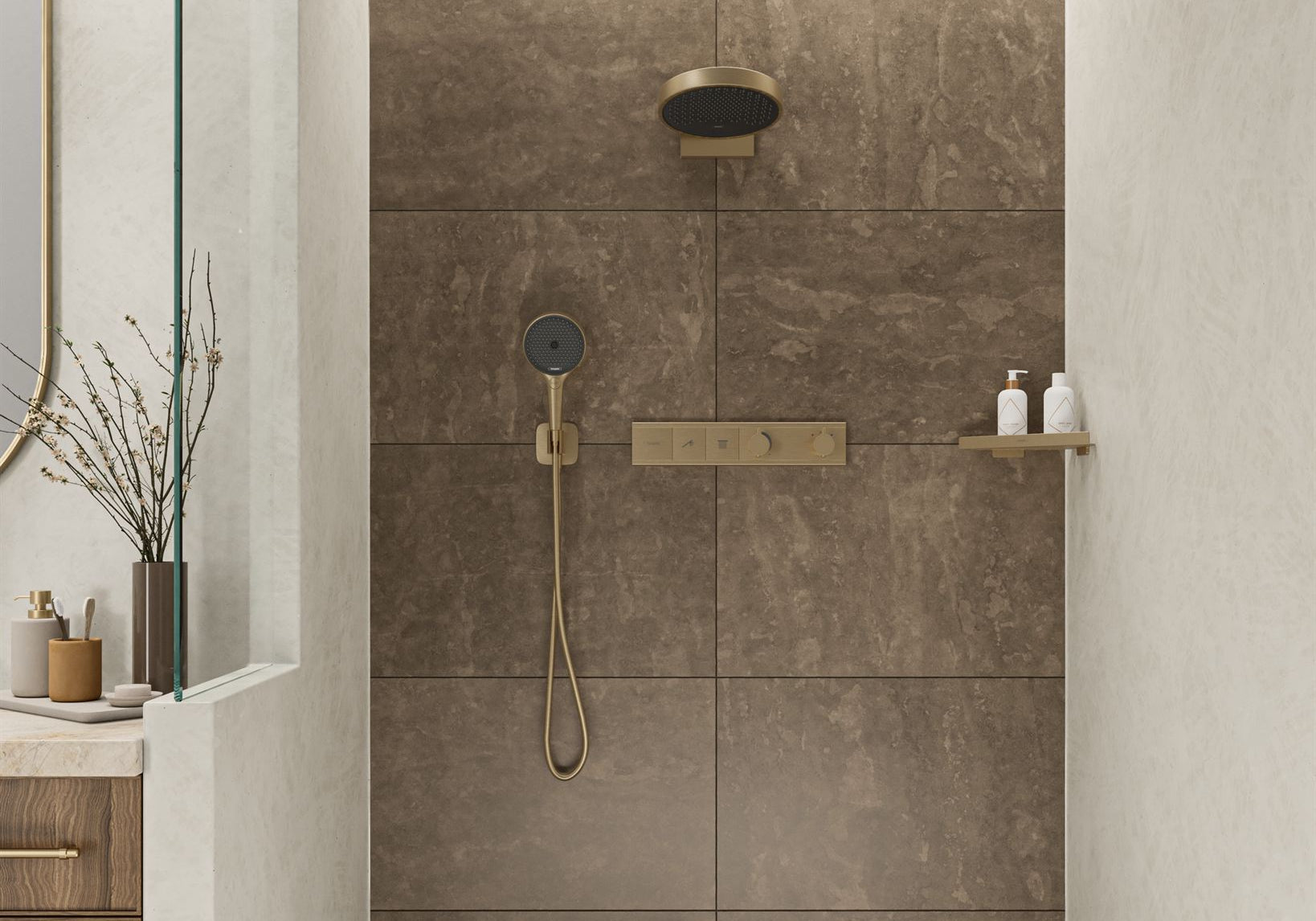 BATERIA NATYNKOWA FIXFIT Q BRĄZOWY OD HANSGROHE 26887140