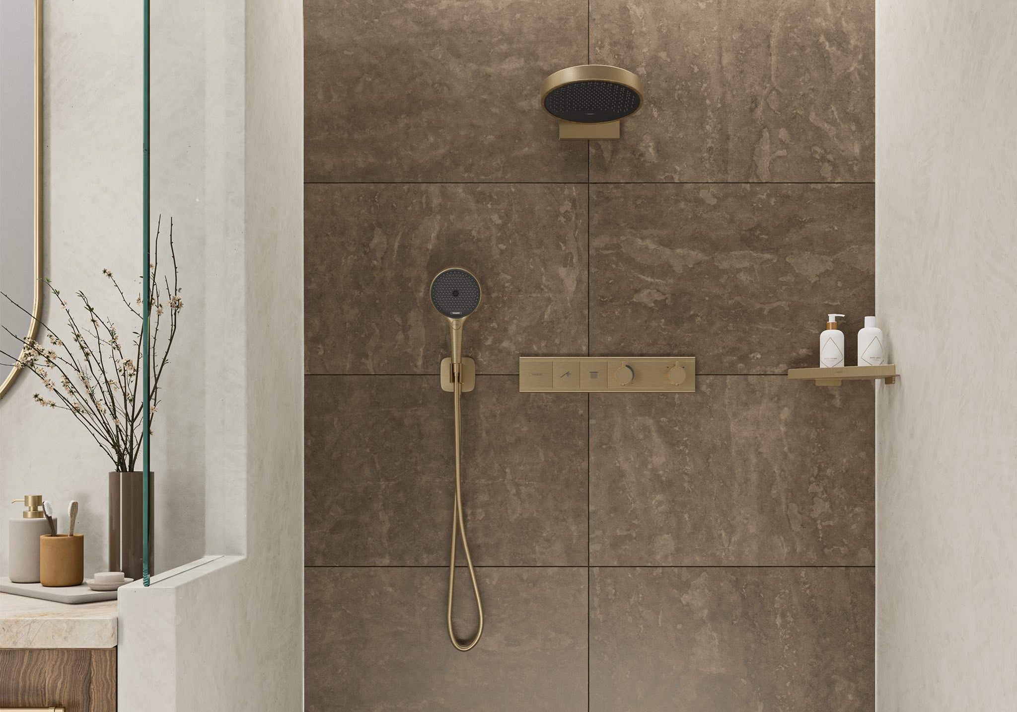 BATERIA NATYNKOWA FIXFIT Q BRĄZOWY OD HANSGROHE 26887140