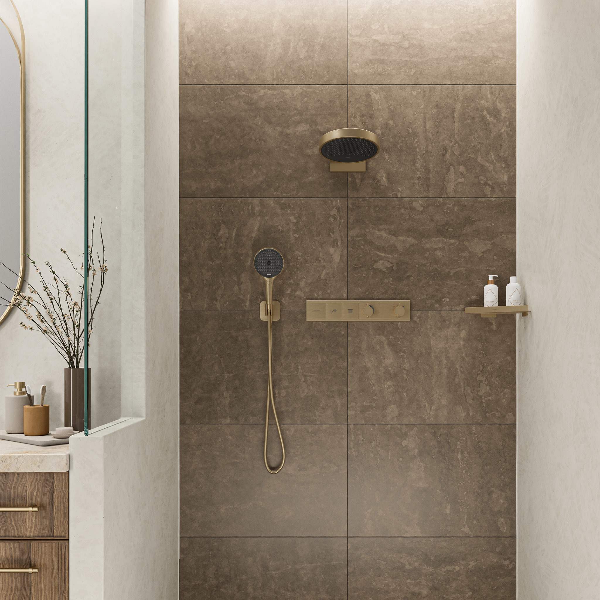 BATERIA NATYNKOWA FIXFIT Q BRĄZOWY OD HANSGROHE 26887140