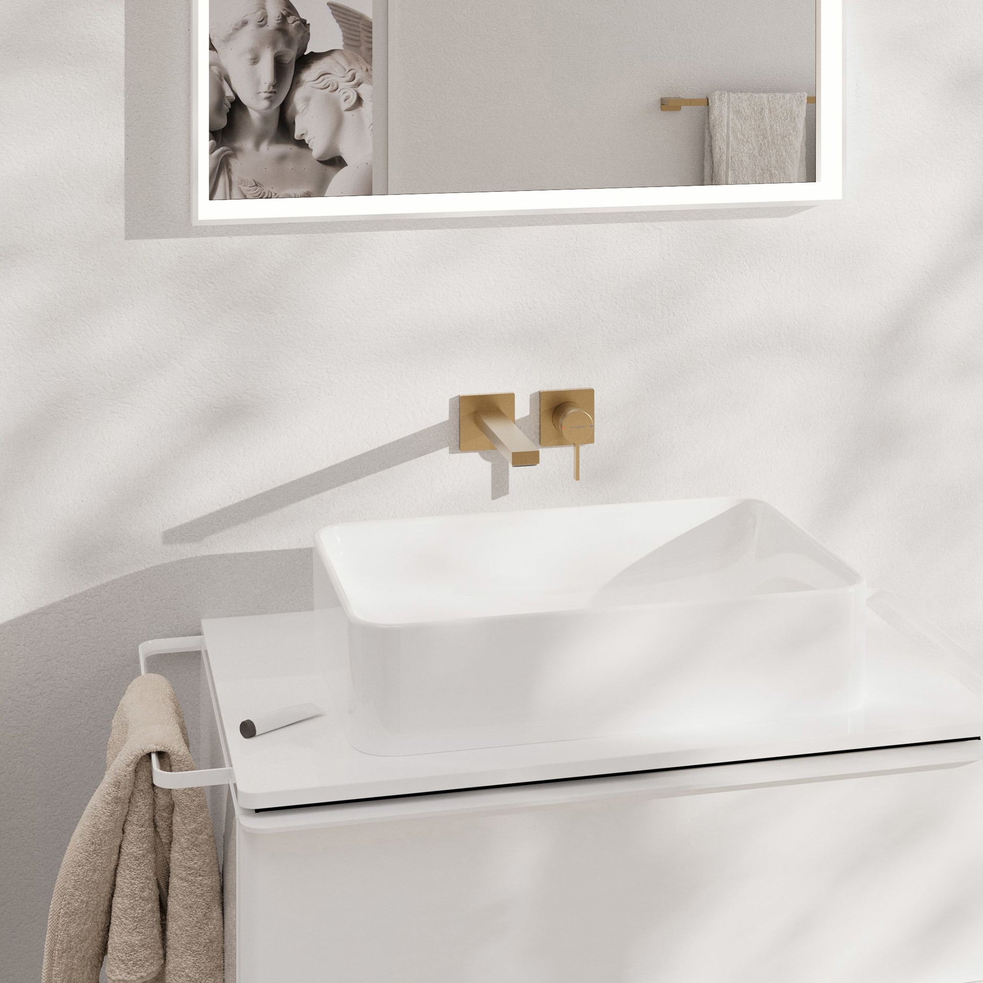 BATERIA UMYWALKOWA TECTURIS E BRĄZOWY OD HANSGROHE 73051140
