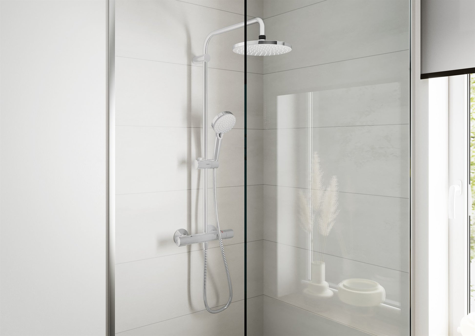 BATERIA WANNOWO-PRYSZNICOWA  VERNIS BLEND SREBRNY OD HANSGROHE 26089000