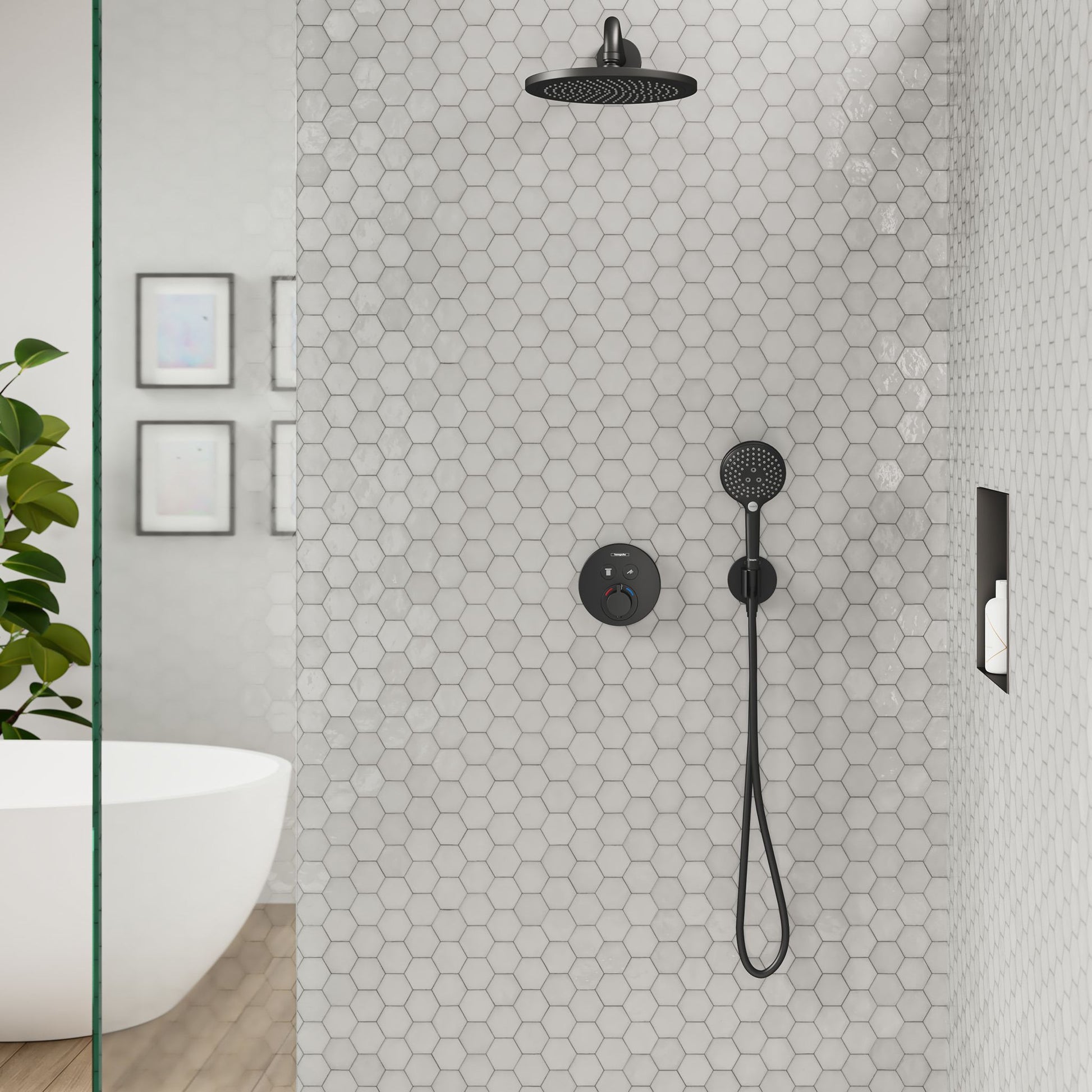PRZYŁĄCZE KĄTOWE NATYNKOWA FIXFIT S CZARNY OD HANSGROHE 26888670