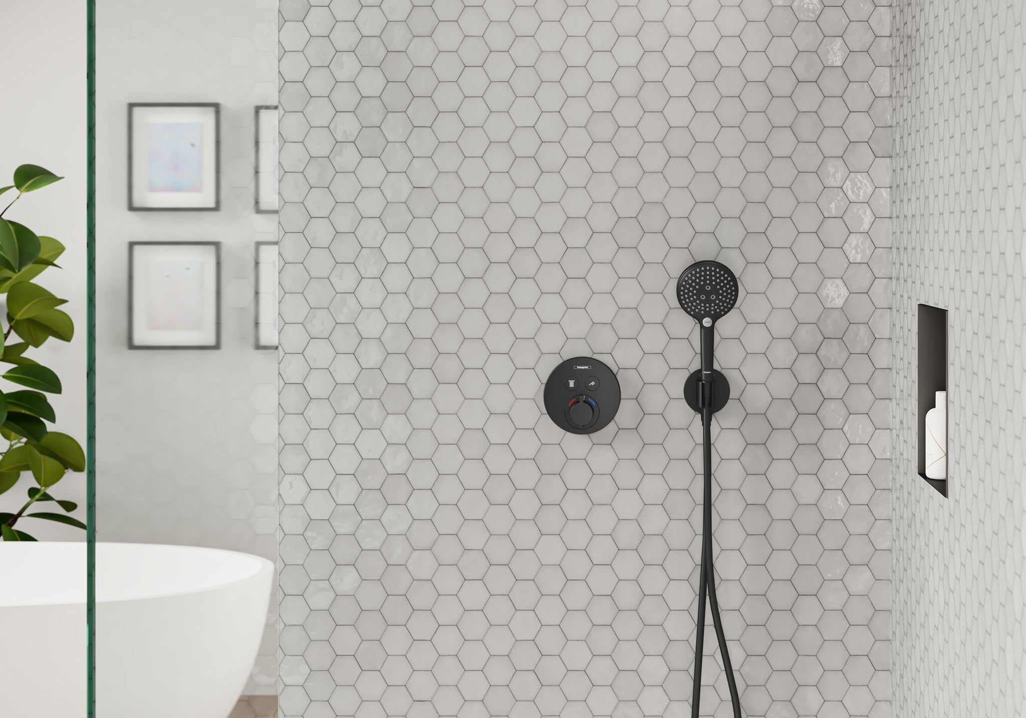 BATERIA NATYNKOWA FIXFIT S CZARNY OD HANSGROHE 26888670