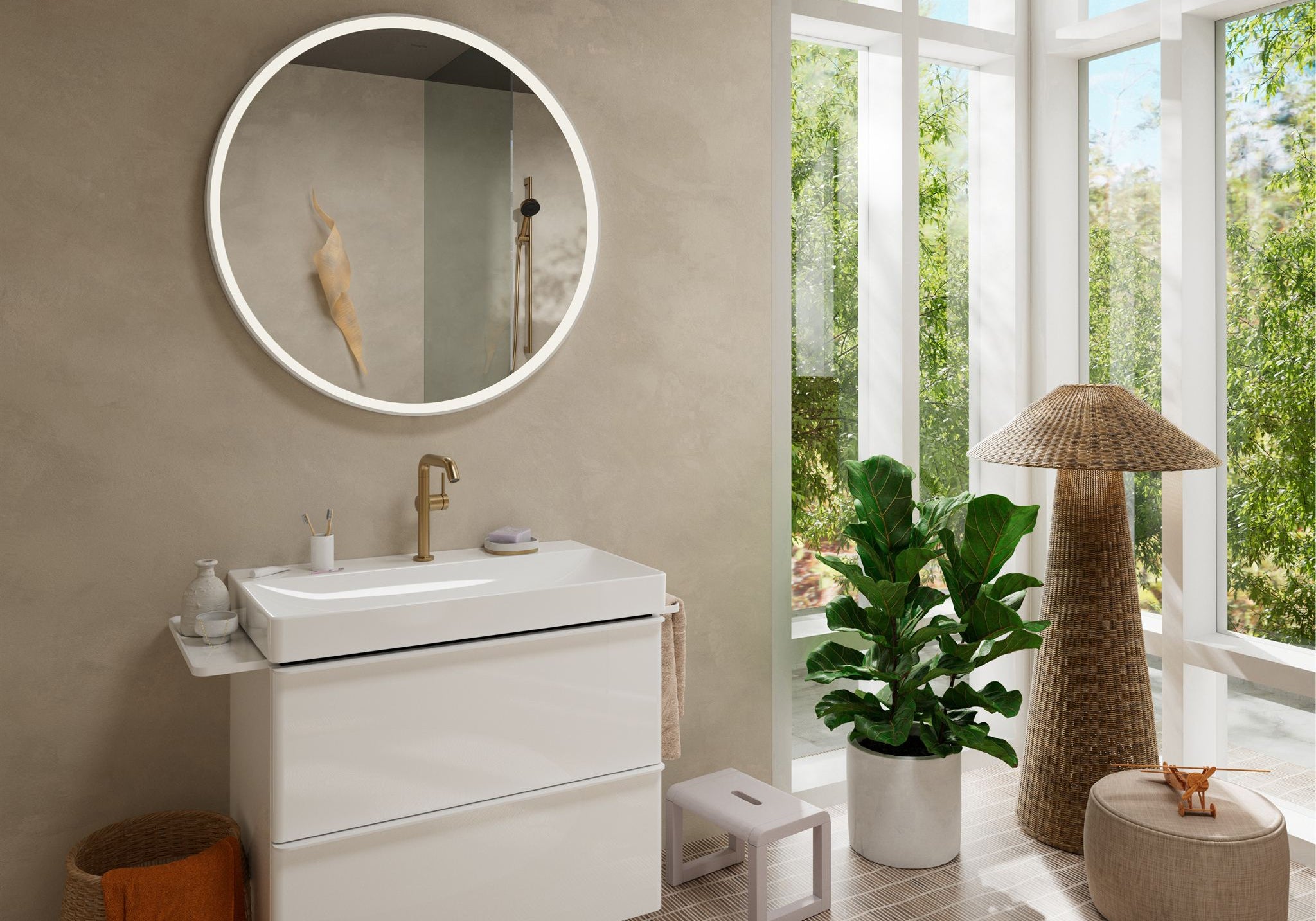 BATERIA UMYWALKOWA  TECTURIS S BRĄZOWY OD HANSGROHE 73360140