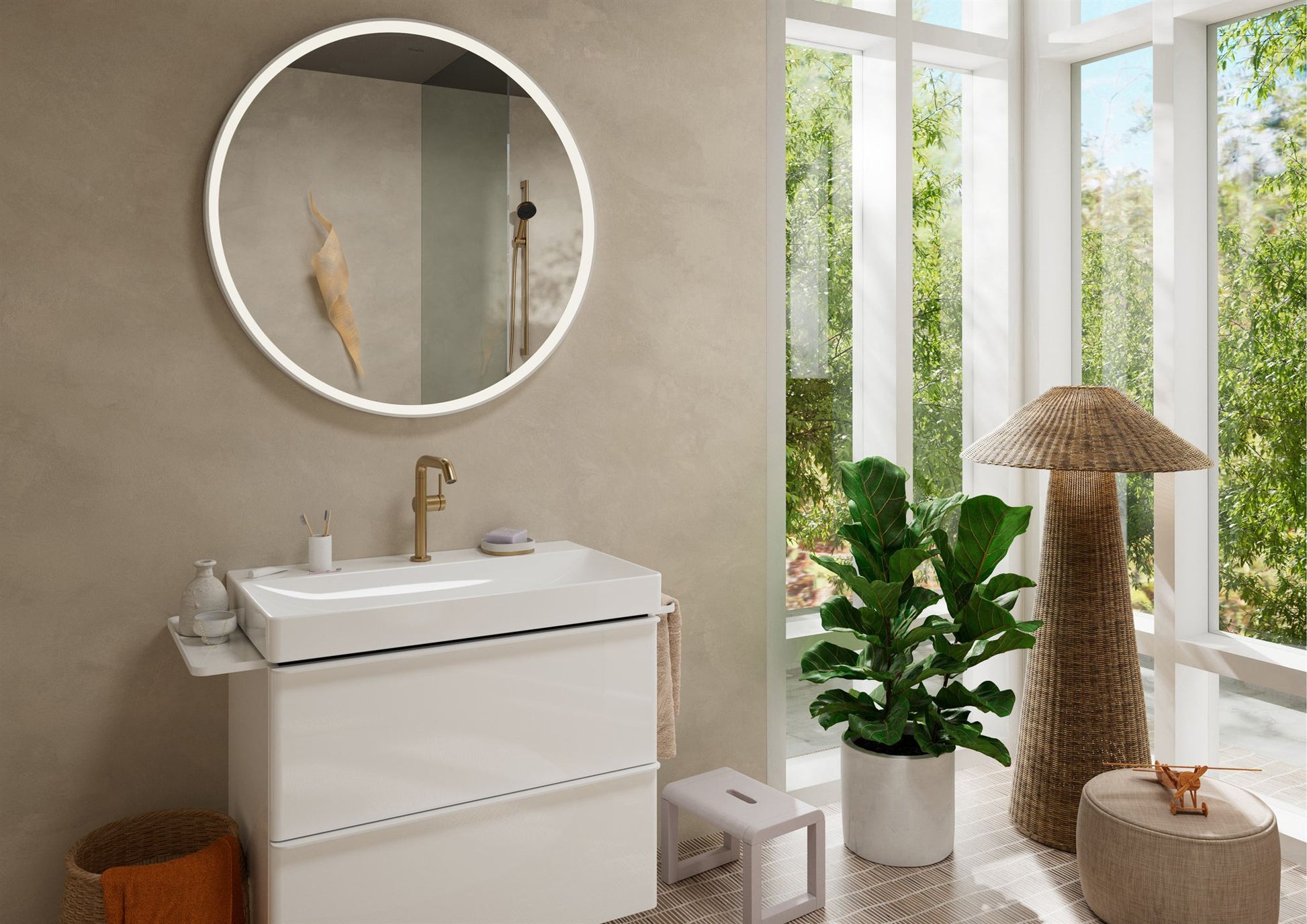 BATERIA UMYWALKOWA  TECTURIS S BRĄZOWY OD HANSGROHE 73360140