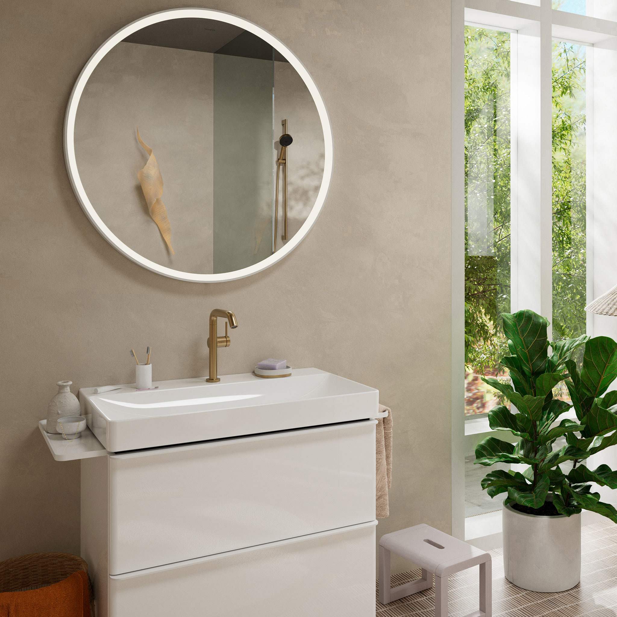 BATERIA UMYWALKOWA TECTURIS S BRĄZOWY OD HANSGROHE 73360140